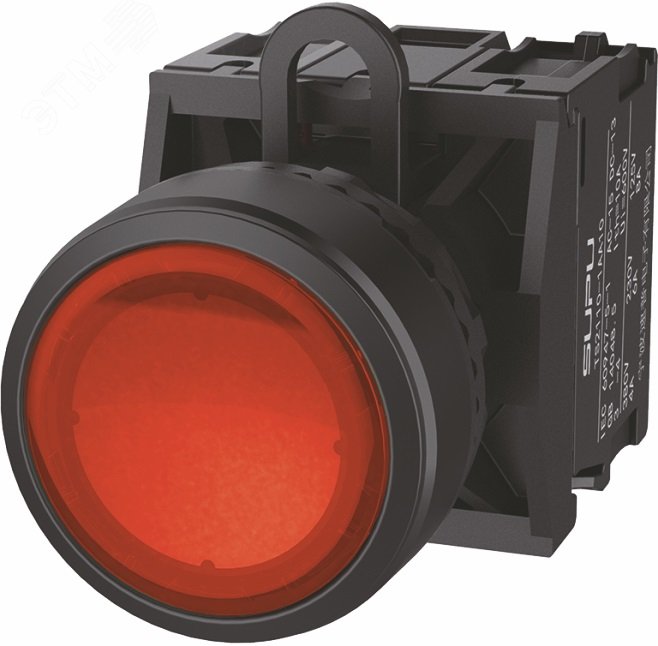 Изображение товара Головка кнопки TS2, плоская с подсветкой, с фиксацией, крас (шт)