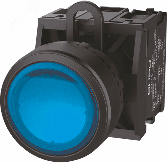 Изображение товара Кнопка SUPU TS2011-0AM40 с подсветкой синего цвета, 22 мм, IP67