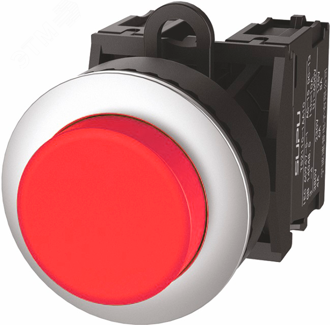 Изображение товара Кнопка TS2 SUPU TS2020-0DM10 с красным толкателем и кольцом