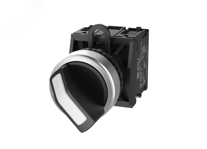 Изображение товара Головка переключателя TS2, короткая ручка с металлическим кольцом, 3-х позиционная, без самовозврата, через (шт)