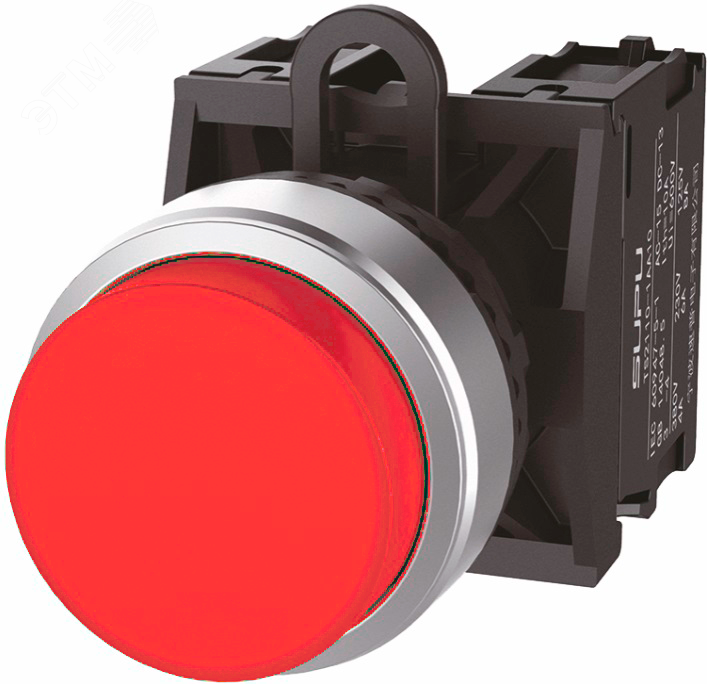 Изображение товара Кнопка SUPU TS2030-0BM10 Классическая выпуклая без фиксации 22 мм красная