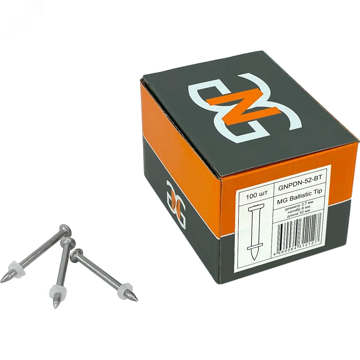 Изображение товара Дюбель-гвоздь для монтажного пистолета по бетону 52-BT упаковка 100 шт