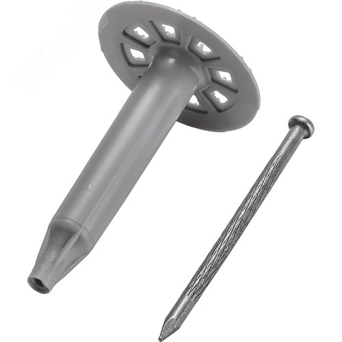 Изображение товара Тарельчатый дюбель с гвоздем для монтажного пистолета по пеноблокам 80-6-LIP упаковка 100 шт (4 упак./кор.) (упак)