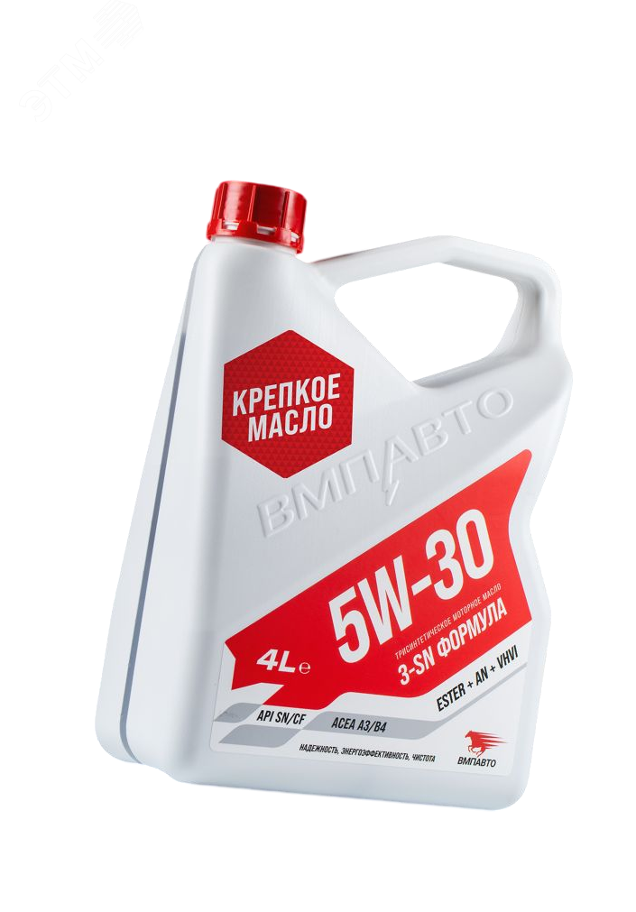 Изображение товара Моторное синтетическое масло ВМПАВТО 3-SN 5w30 4л, соответствует API SN, автопроизводителям