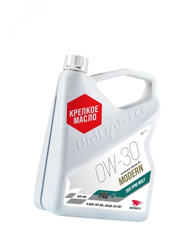 Изображение товара Моторное масло ВМПАВТО Modern 0w30 синтетическое 4 л канистра