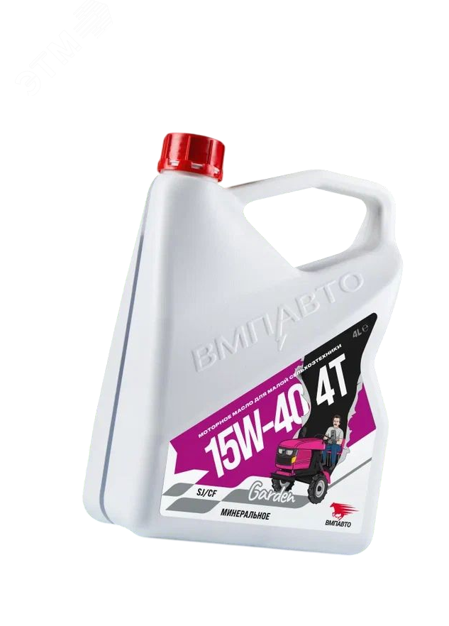 Изображение товара Масло 4х Тактное 15W-40, SJ/CF, 4л канистра - для бензиновых и дизельных двигателей