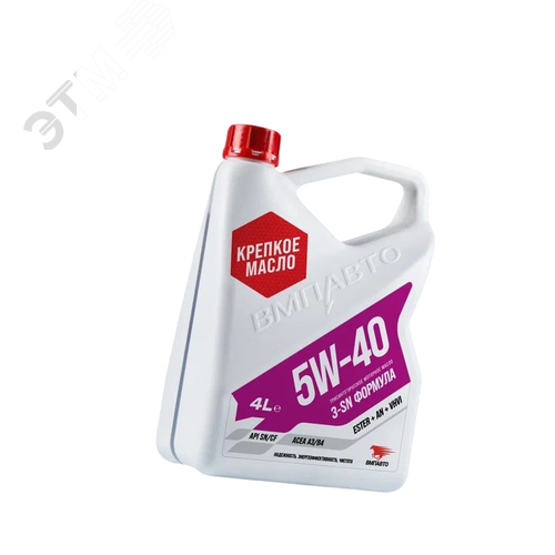 Изображение товара Масло моторное ВМПАВТО 3-SN 5w40 синт. (A3/B4, SN/CF), канистра 4л. (шт)