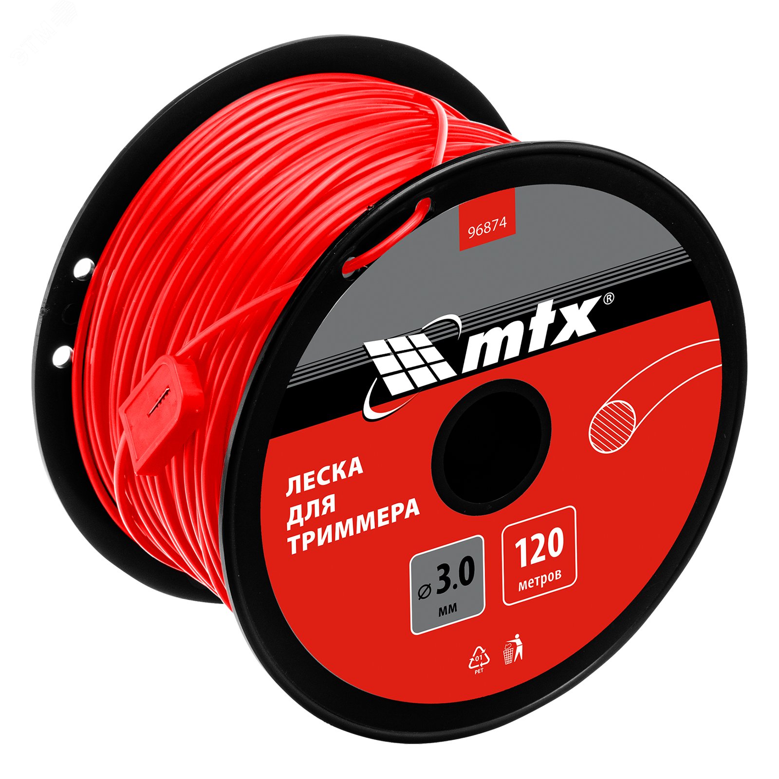 Изображение товара Леска для триммера круглая 3,0 мм х 120 м, на катушке (шт)