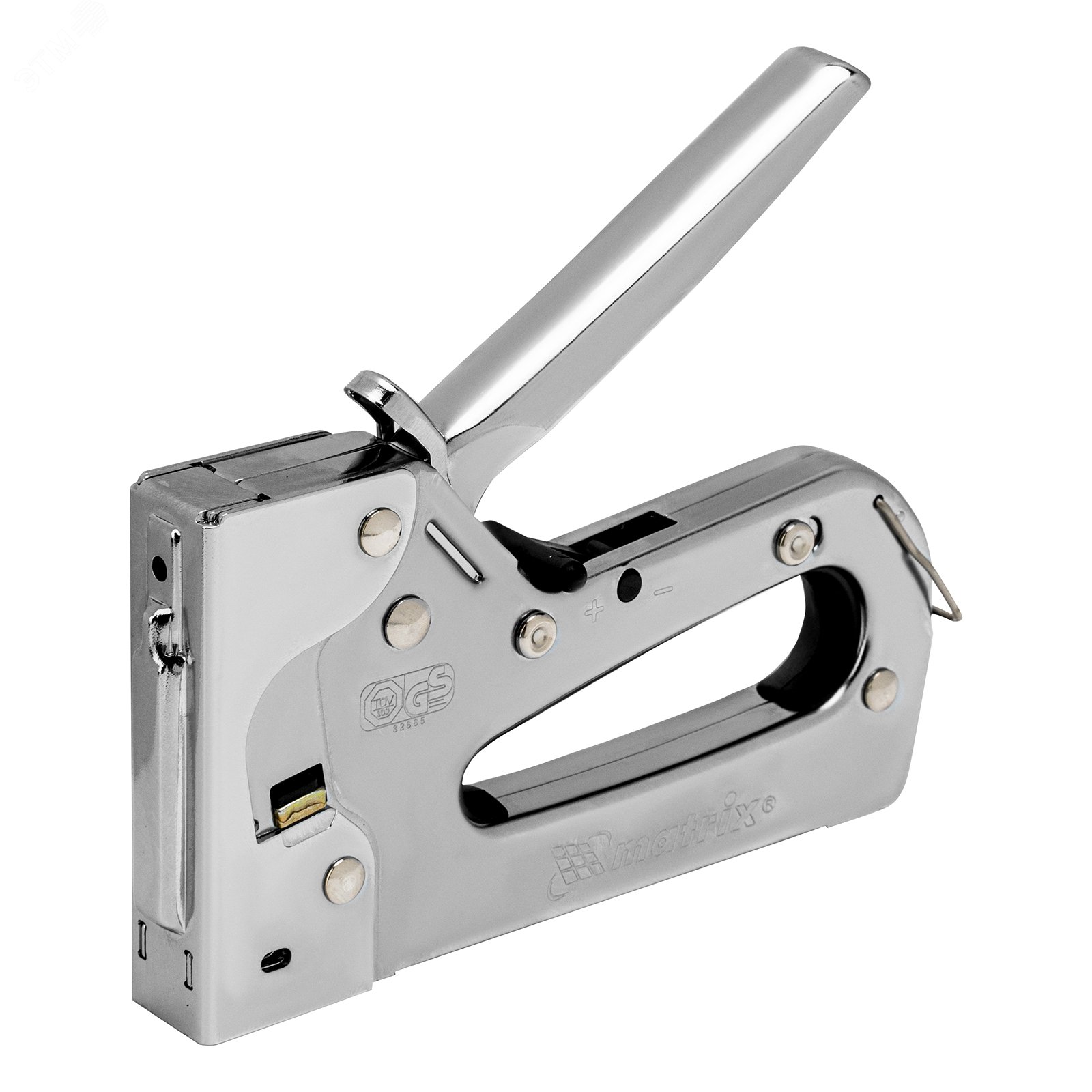 Изображение товара Мебельный металлический регулируемый степлер Matrix 40913 для работы с листовыми материалами