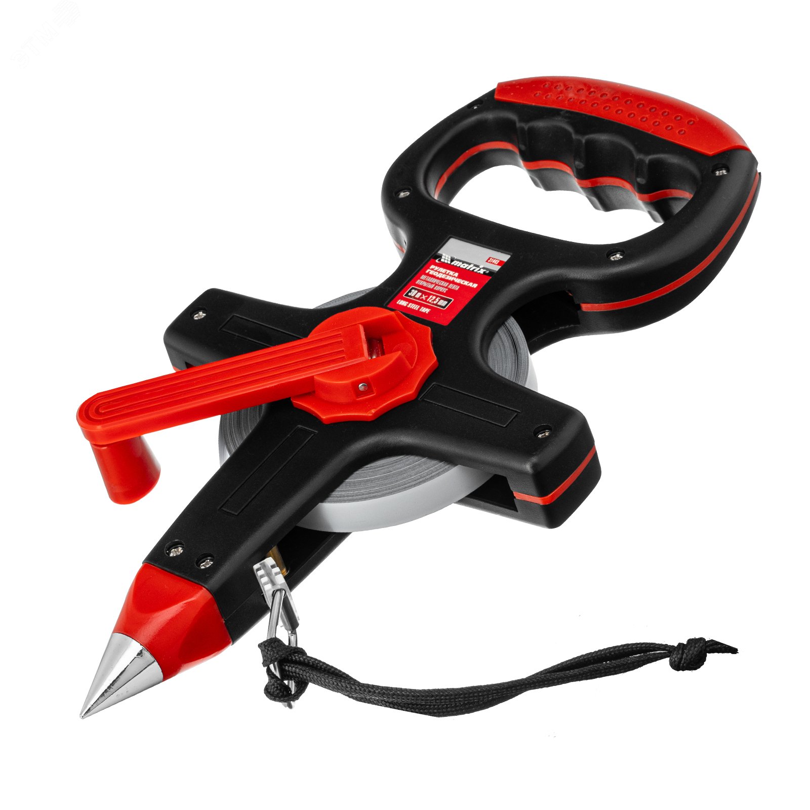 Изображение товара Рулетка геодезическая, 30 м х 12,5 мм, металлическая лента, открытый корпус (шт)