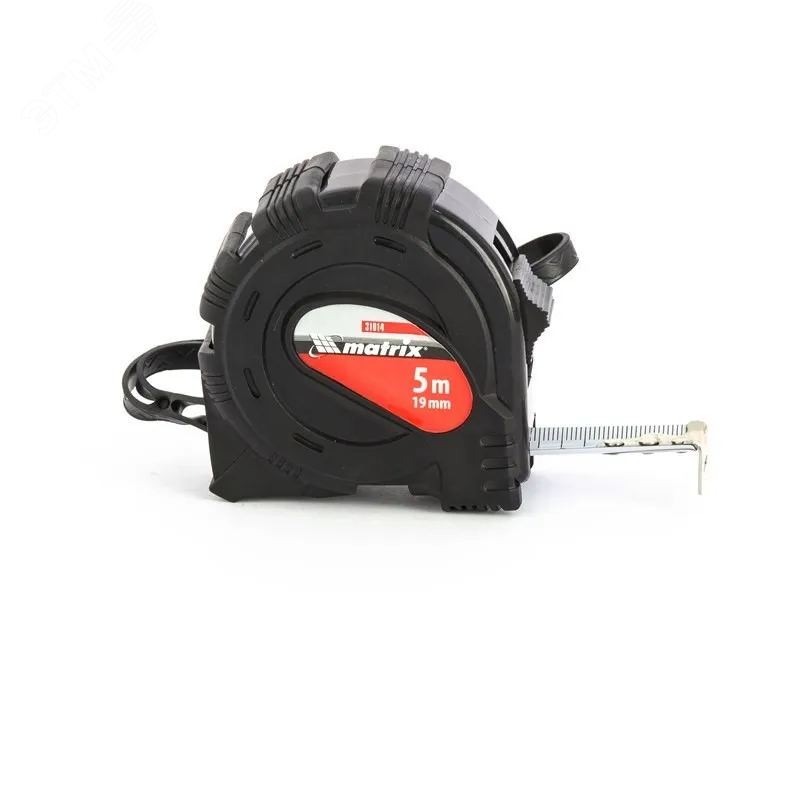 Изображение товара Рулетка Matrix Black 5 м х 19 мм в обрезиненном корпусе