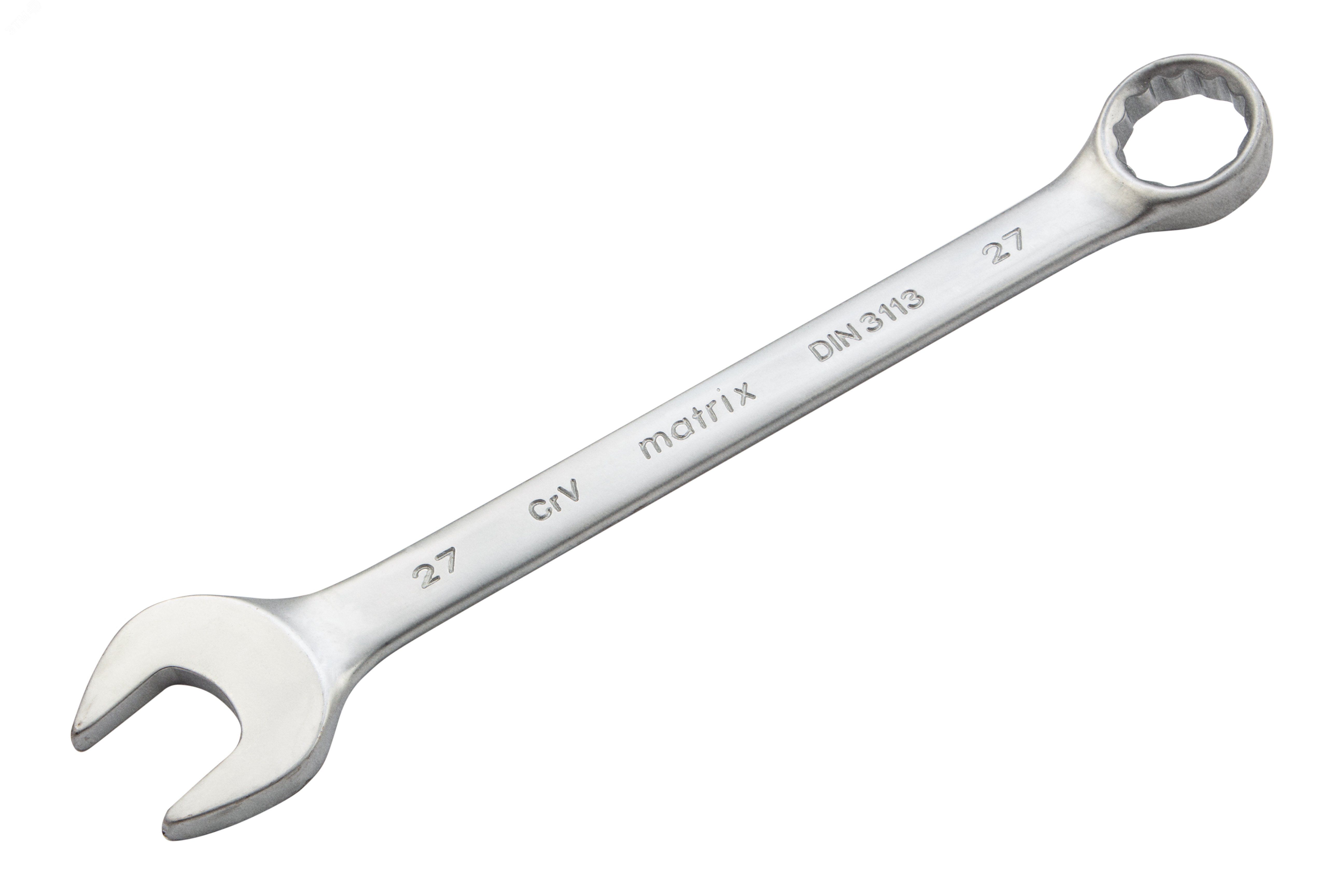 Изображение товара Ключ комбинированный, 27 мм, CrV, матовый хром (шт)