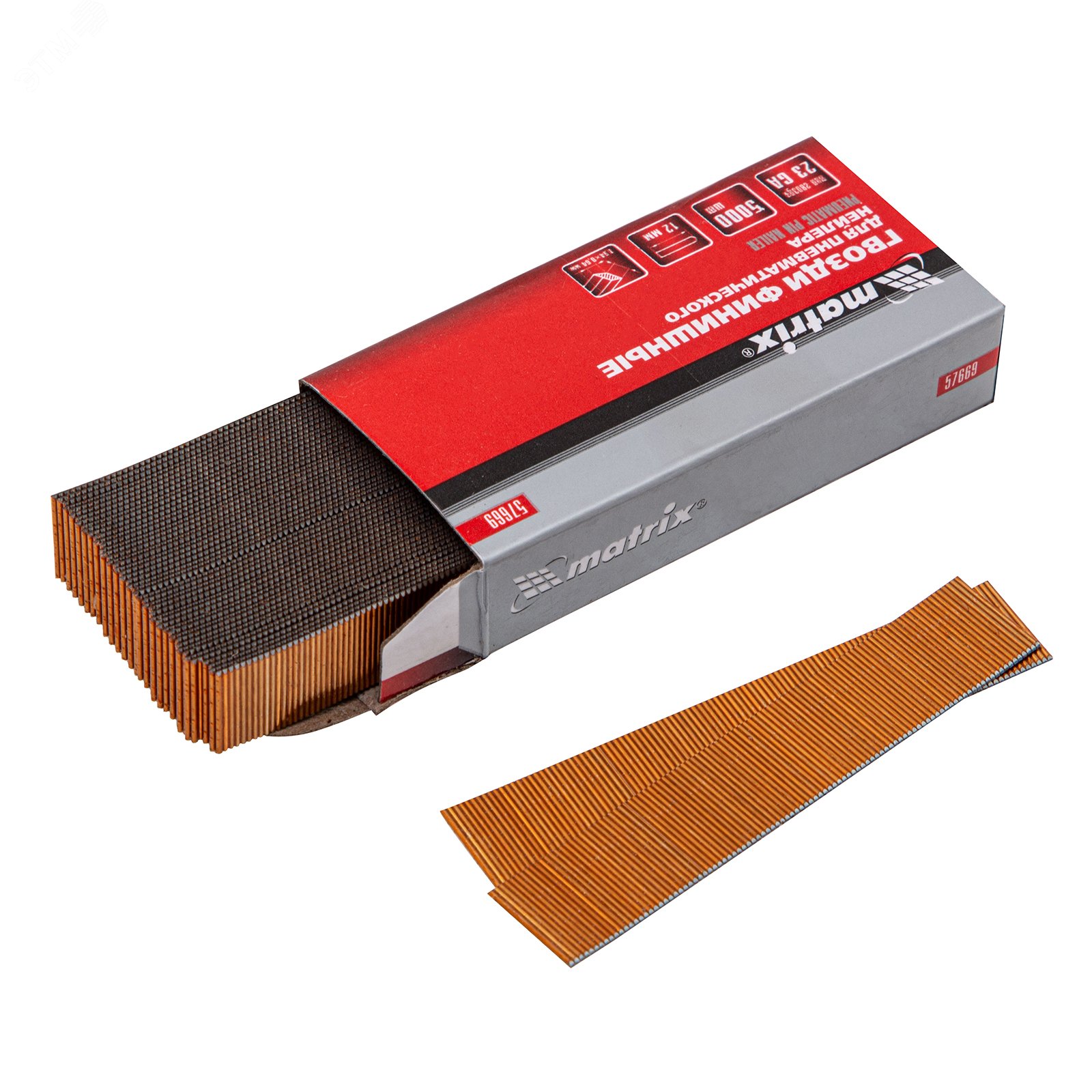 Изображение товара Гвозди финишные (шпильки) 23GA для пн. нейлера финишного диам. 0,64 мм длина -12 мм,5000 шт (уп)