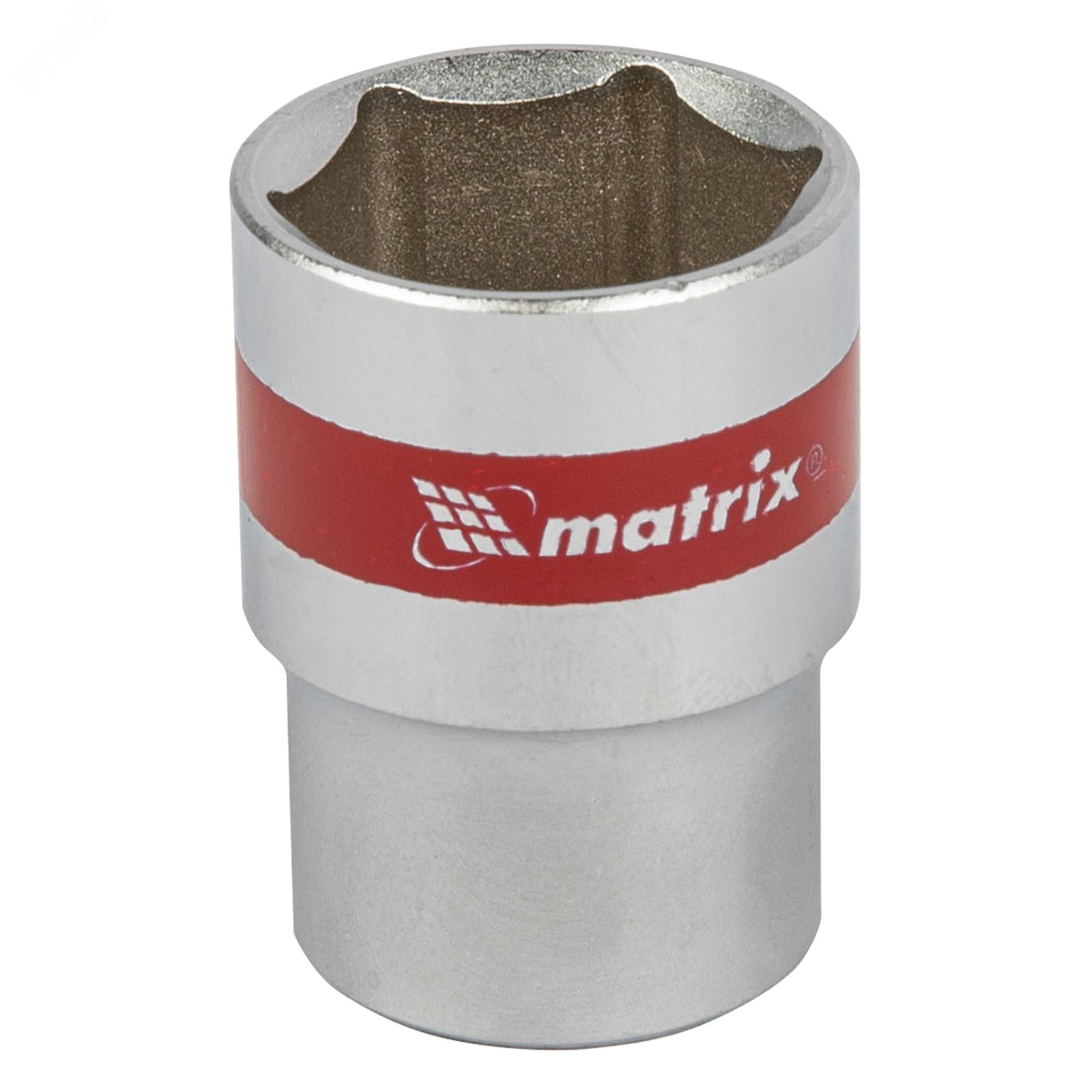 Изображение товара Головка торцевая 21 мм 6-гранная CrV под квадрат 1/2 дюйма хромированная