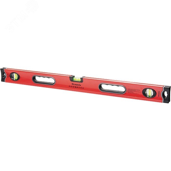 Изображение товара Алюминиевый уровень Matrix 34308 1000 мм 3 глазка ударопрочные заглушки