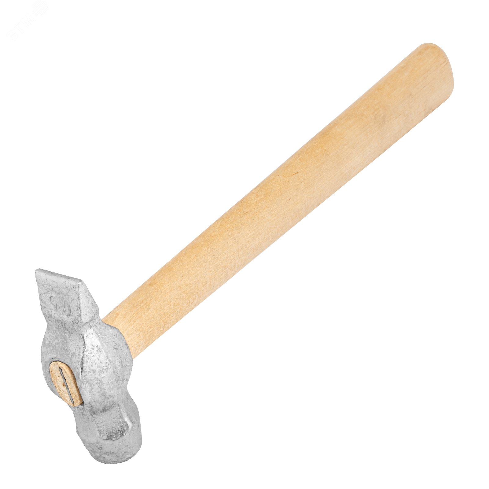 Изображение товара Молоток слесарный, 500 г, круглый боек, деревянная рукоятка (шт)