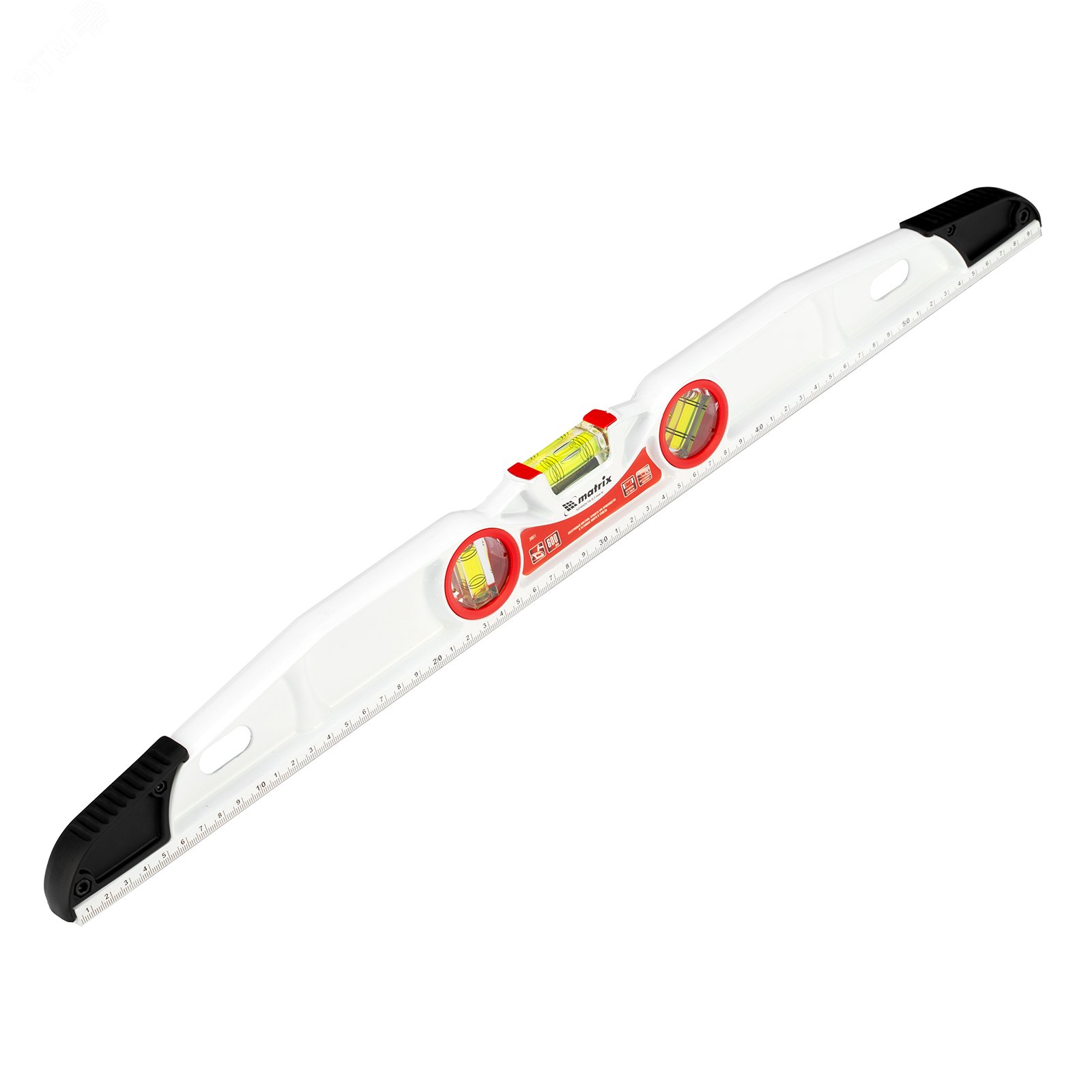 Изображение товара Алюминиевый уровень Matrix 34911 600 мм с 3 глазками и фрезерованной поверхностью