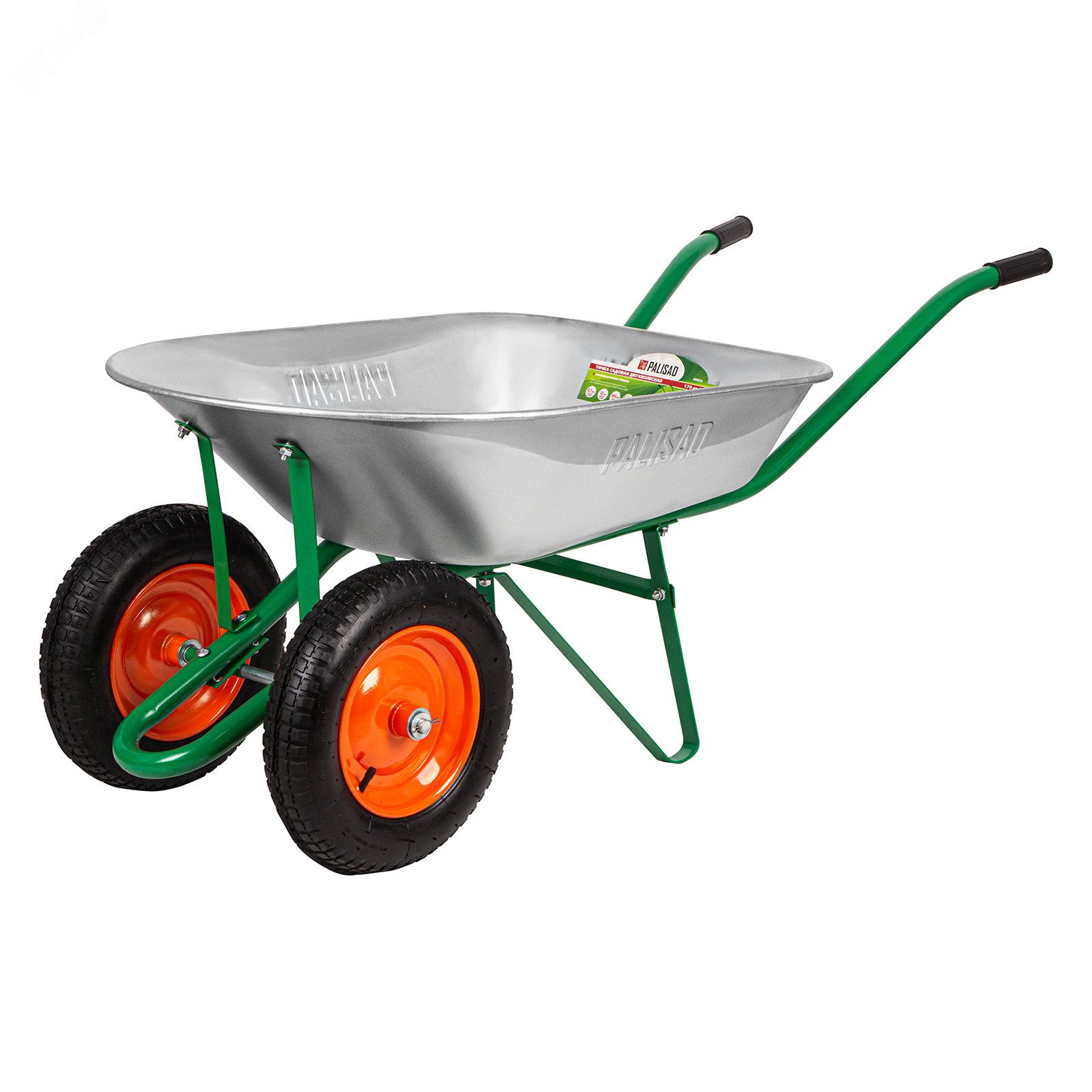 Изображение товара Двухколесная садовая тачка Palisad 689225 грузоподъемность 170 кг объем 78 л