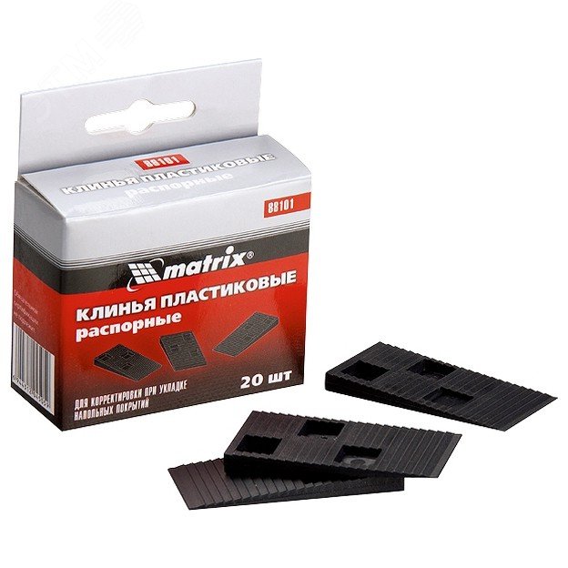 Изображение товара Пластиковые распорные клинья для укладки пола 20 шт Matrix 88101