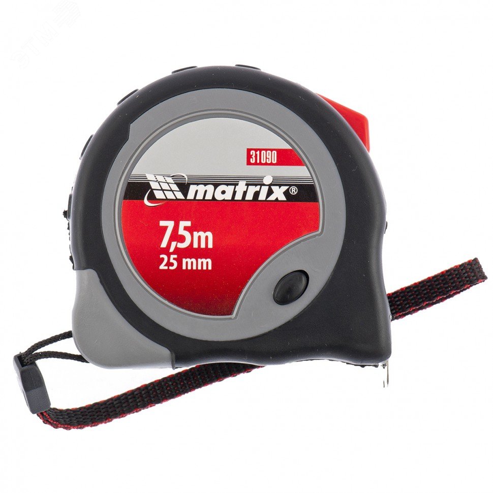 Изображение товара Рулетка Matrix Continuous fixation 7,5 м с плавной фиксацией двухкомпонентный корпус