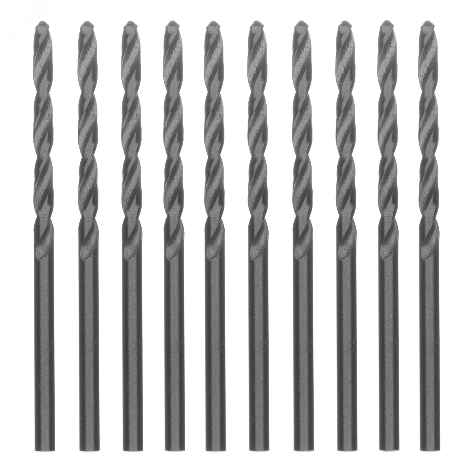 Изображение товара Сверло по металлу, 3,0 мм, полированное, HSS, 10 шт. цилиндрический хвостовик (упак)