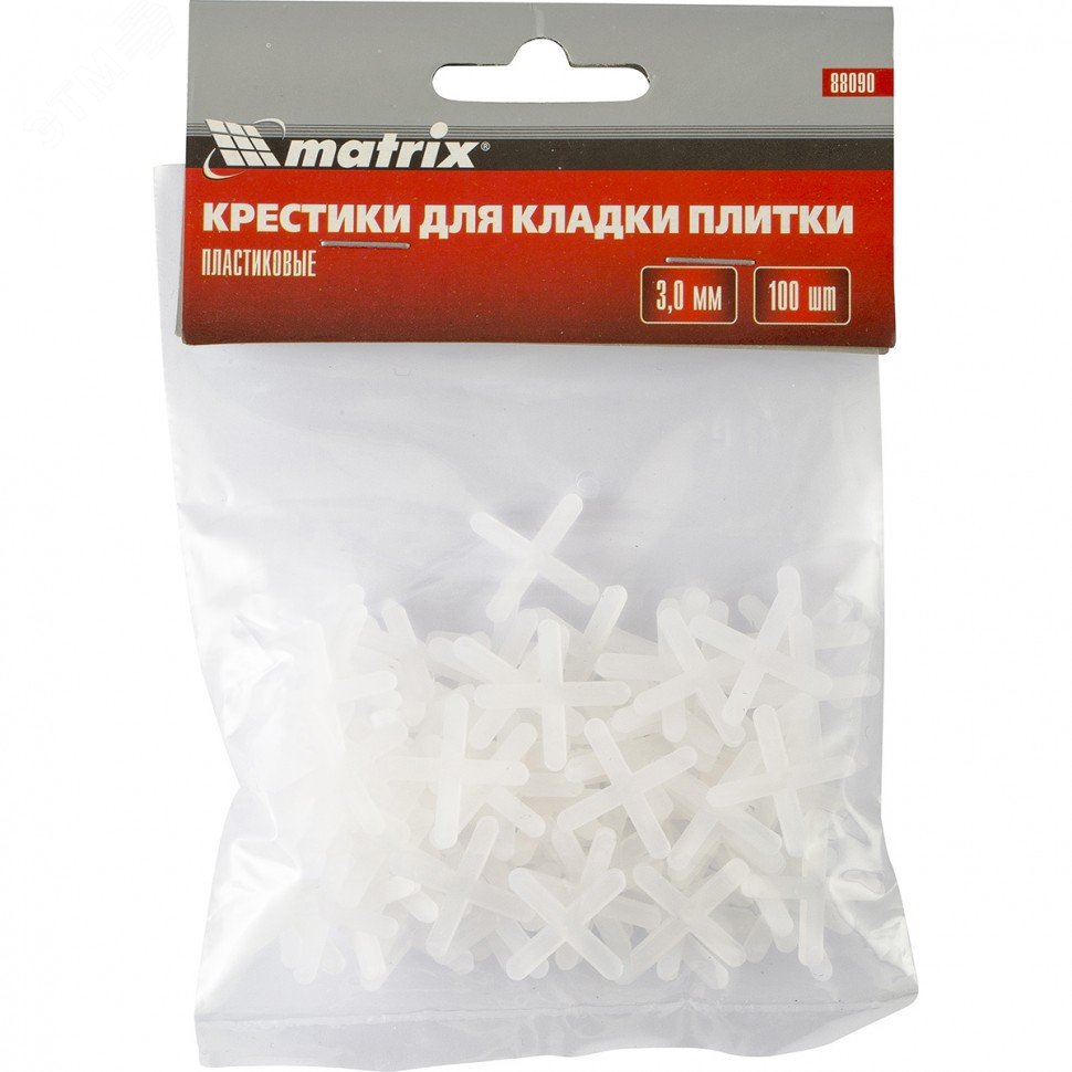 Изображение товара Крестики, 3,0 мм, для кладки плитки, 100 шт. (шт)