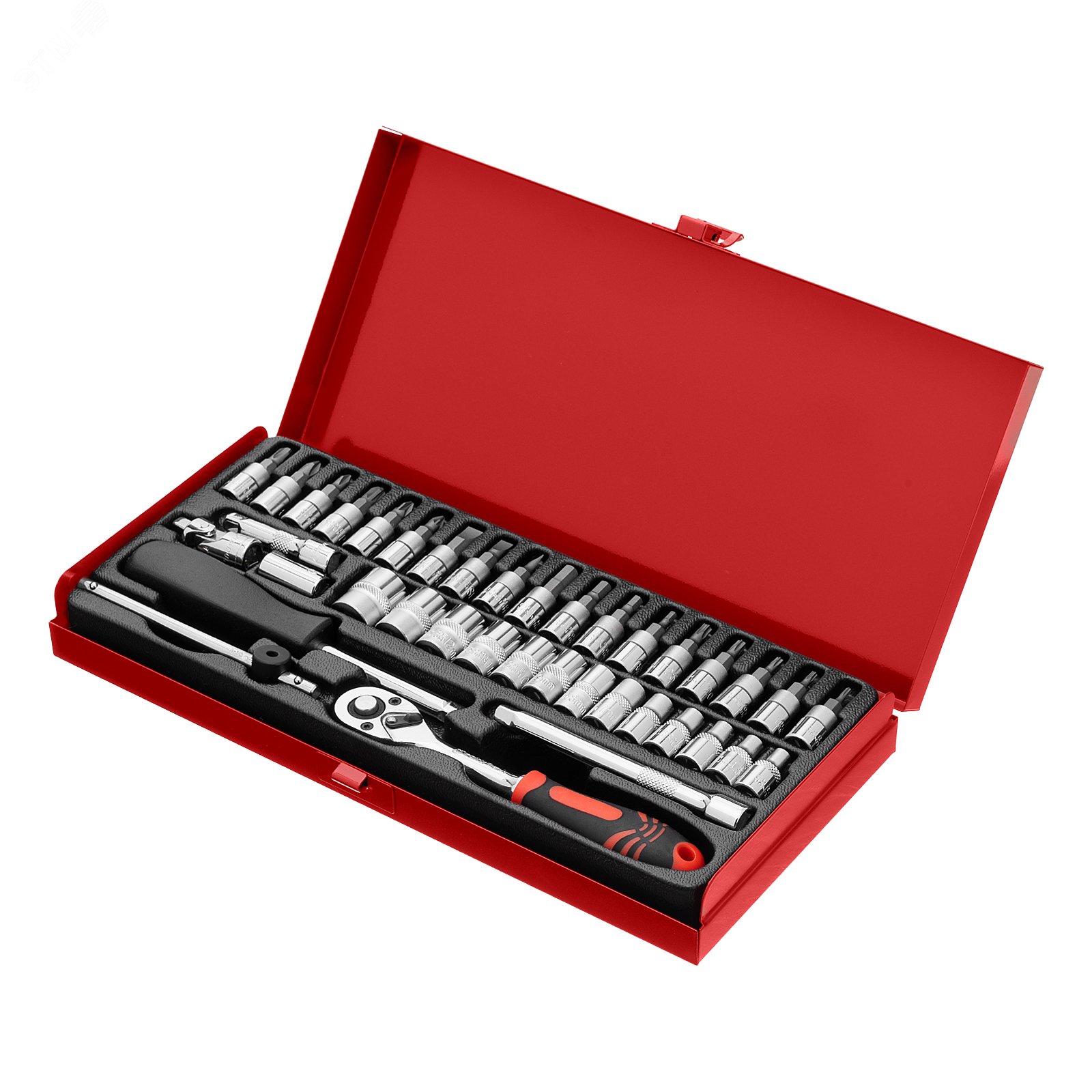 Изображение товара Набор инструментов 38 предметов 1/4 дюйма торцевые головки от 4 до 14 мм Matrix 13522