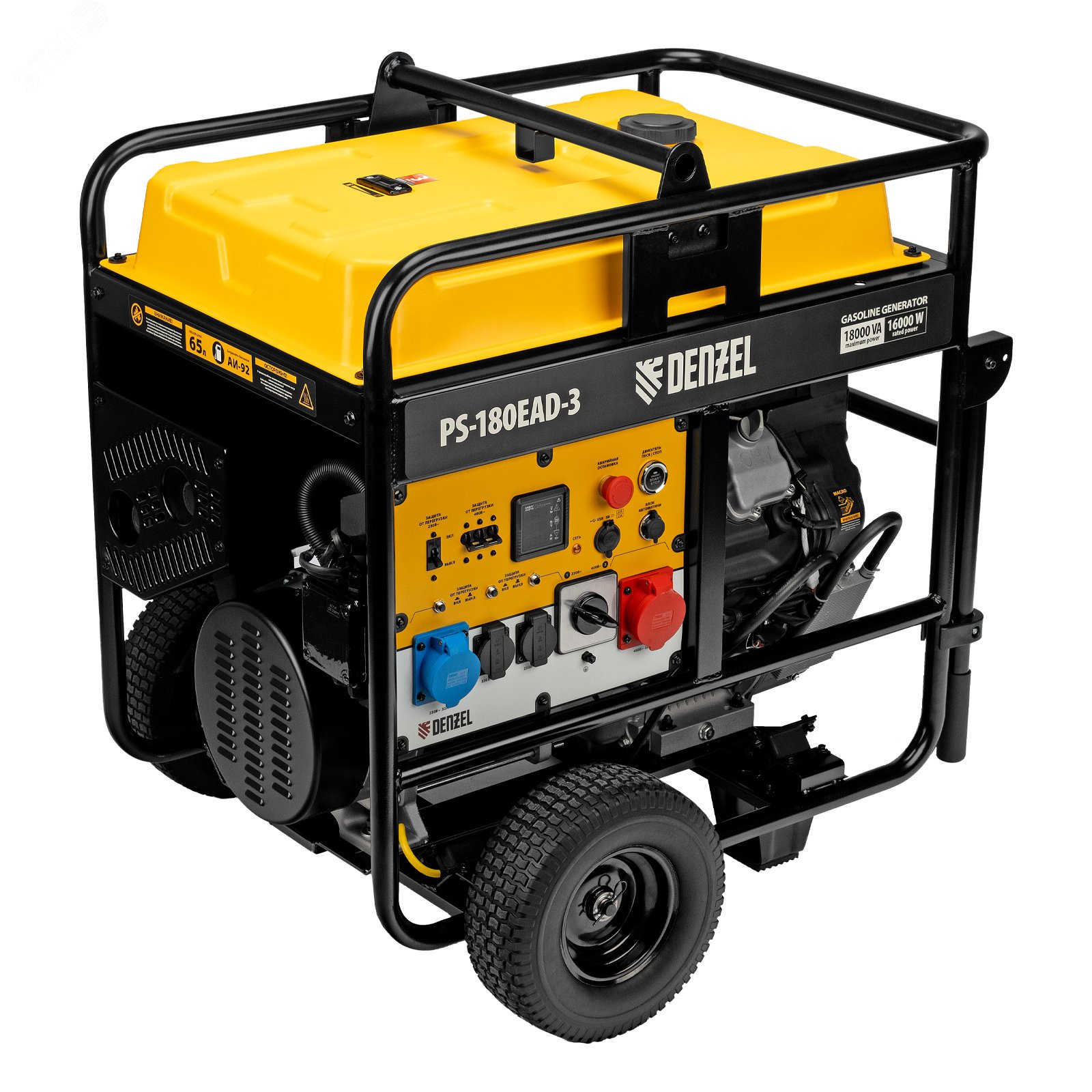 Изображение товара Генератор бензиновый PS-180EAD-3, 18 кВт,230/400 В, 65л, разъём ATS,перекл.режима,эл.старт (шт)