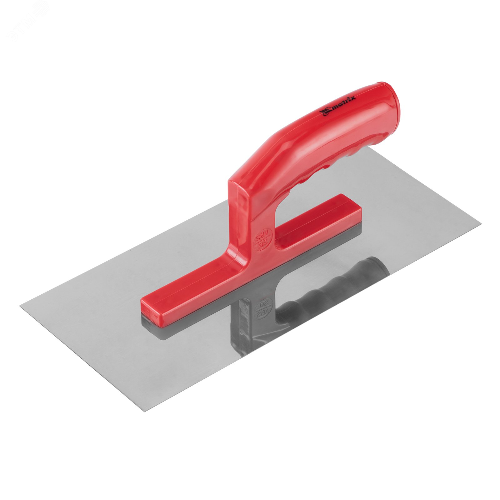 Изображение товара Гладилка из нержавеющей стали 280x130 мм зеркальная полировка пластиковая ручка Matrix 86776