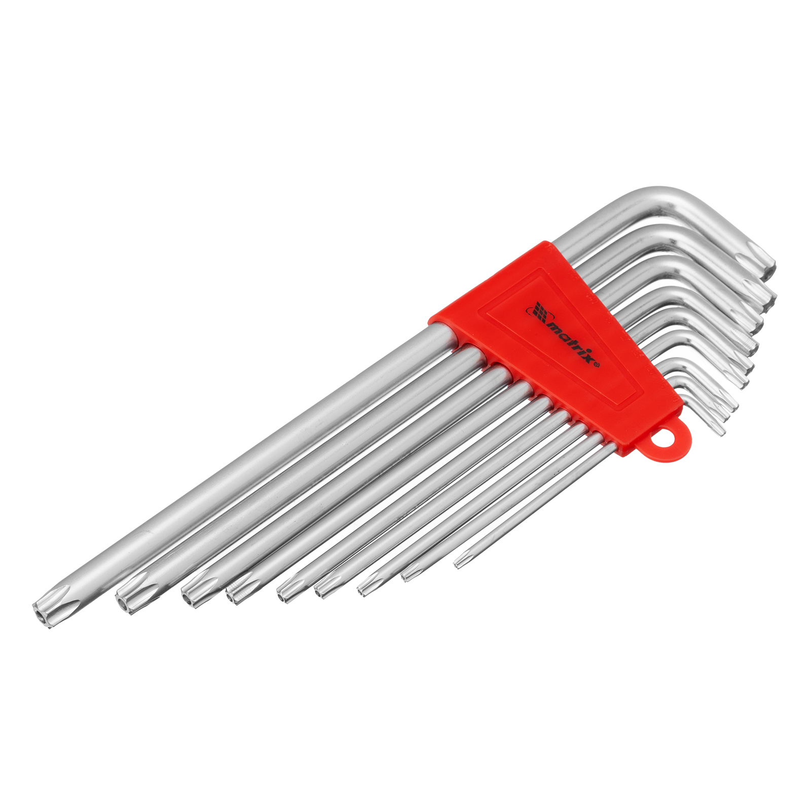 Набор ключей имбусовых TORX, 9 шт., T10-T50, CrV, экстра-длин, сатин.