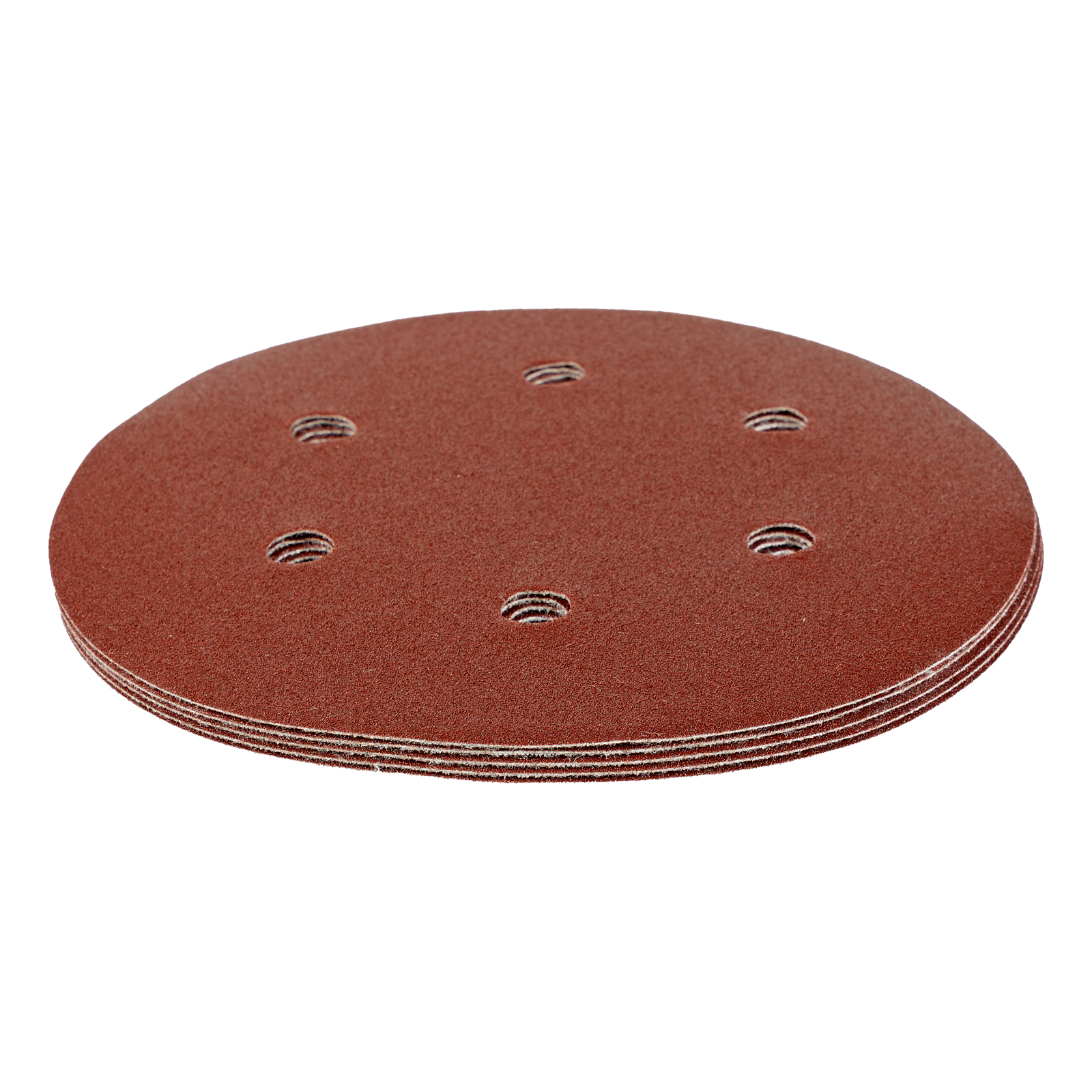 Круг абразивный на ворсовой подложке под 'липучку', перфорированный, P 150, 150 мм, 5 шт.