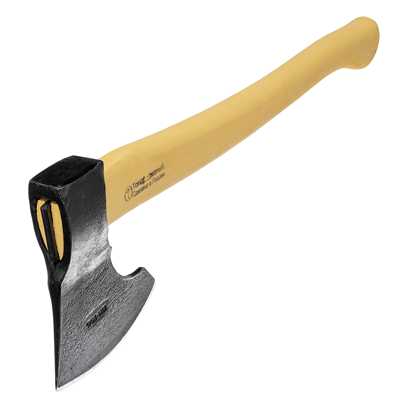 Топор кованный, в сборе, 1100/1480 г, деревянное топорище, 520 мм, таежный 'Тигр', г.Вача