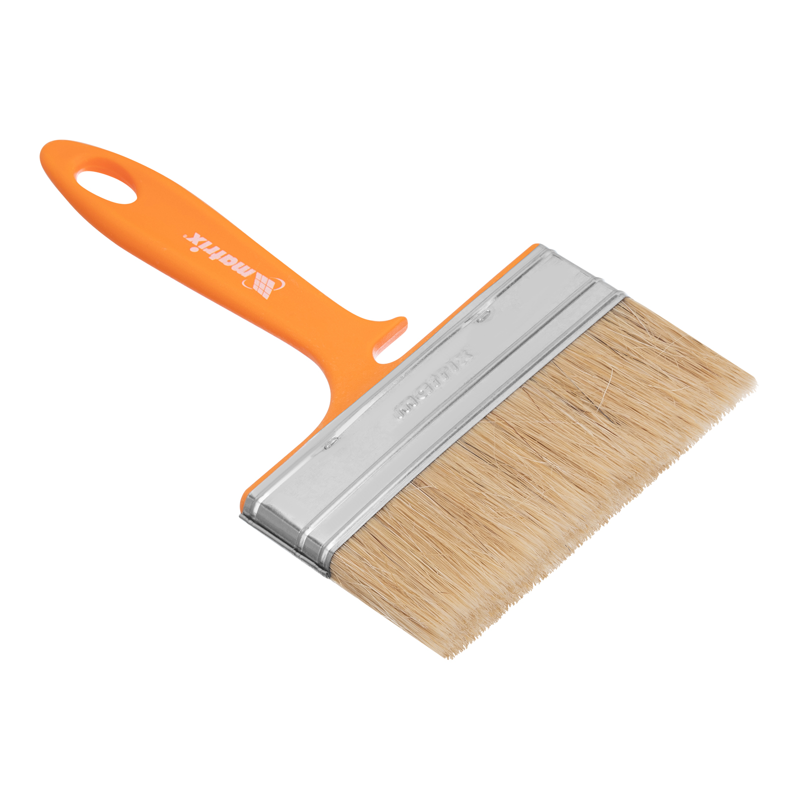 Кисть флейцевая для фасадных работ, 120х12 мм, натуральная щетина, пластиковая рукоятка