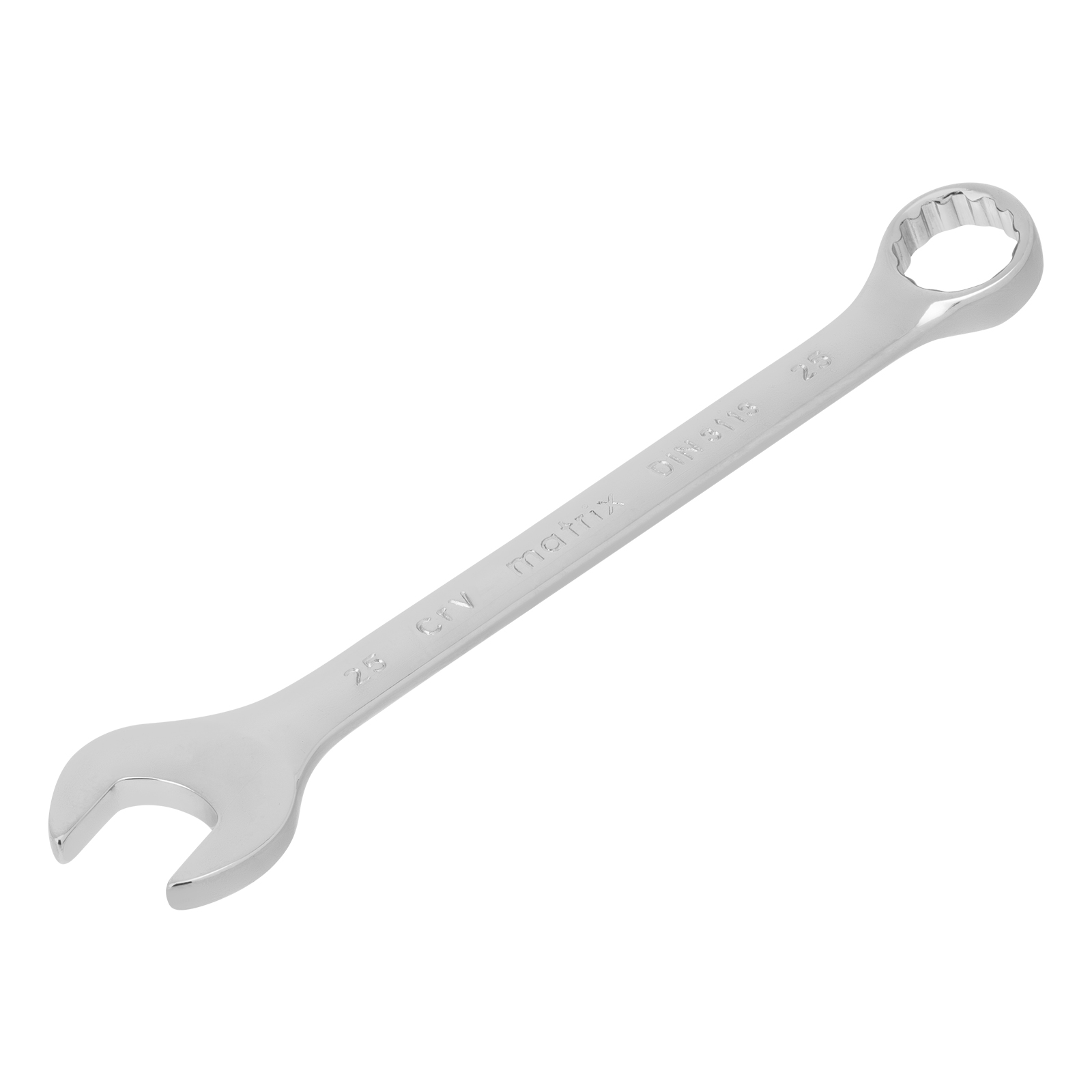 Ключ комбинированный, 25 мм, CrV, полированный хром
