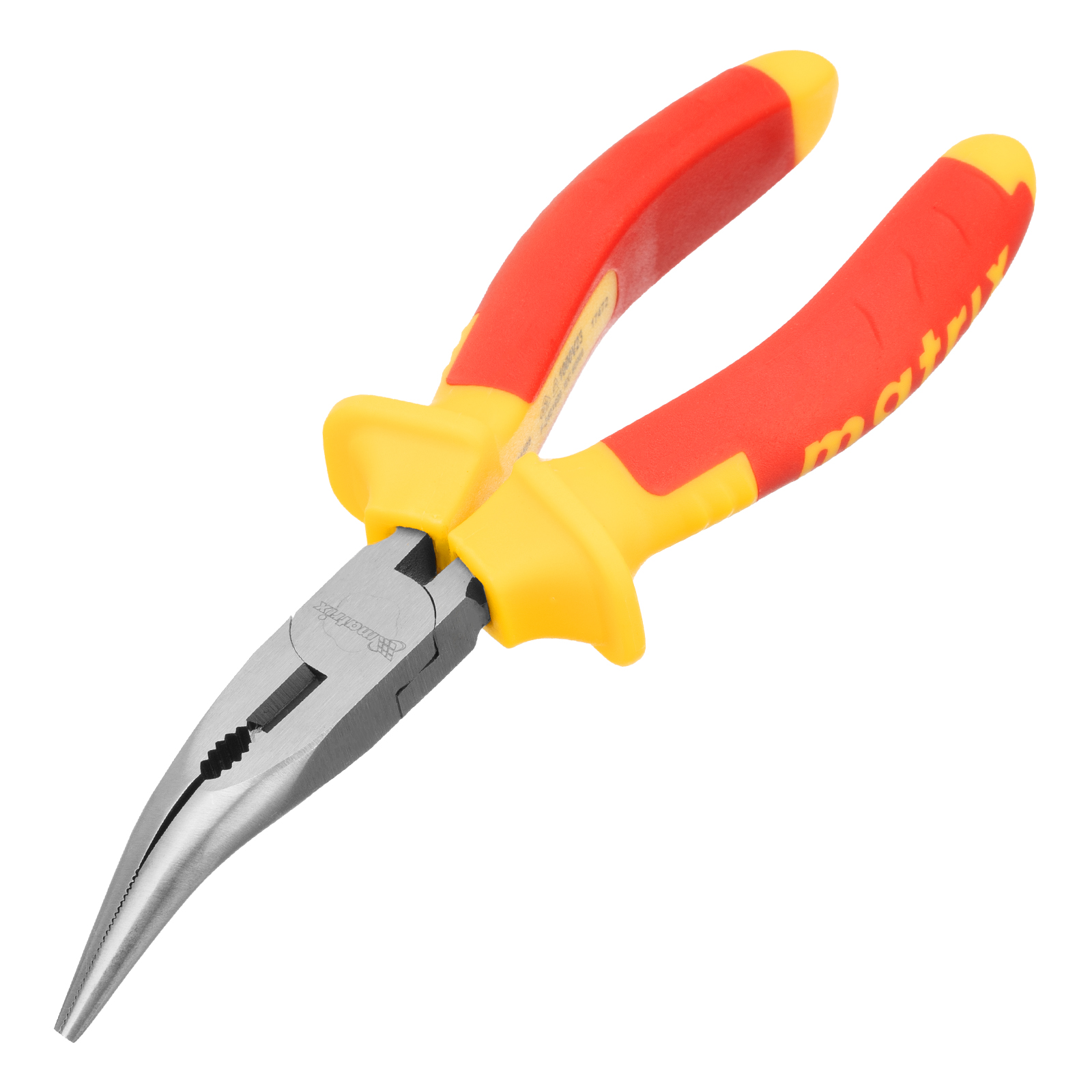 Длинногубцы изогнутые Insulated, 160мм, двухкомпонентные рукоятки