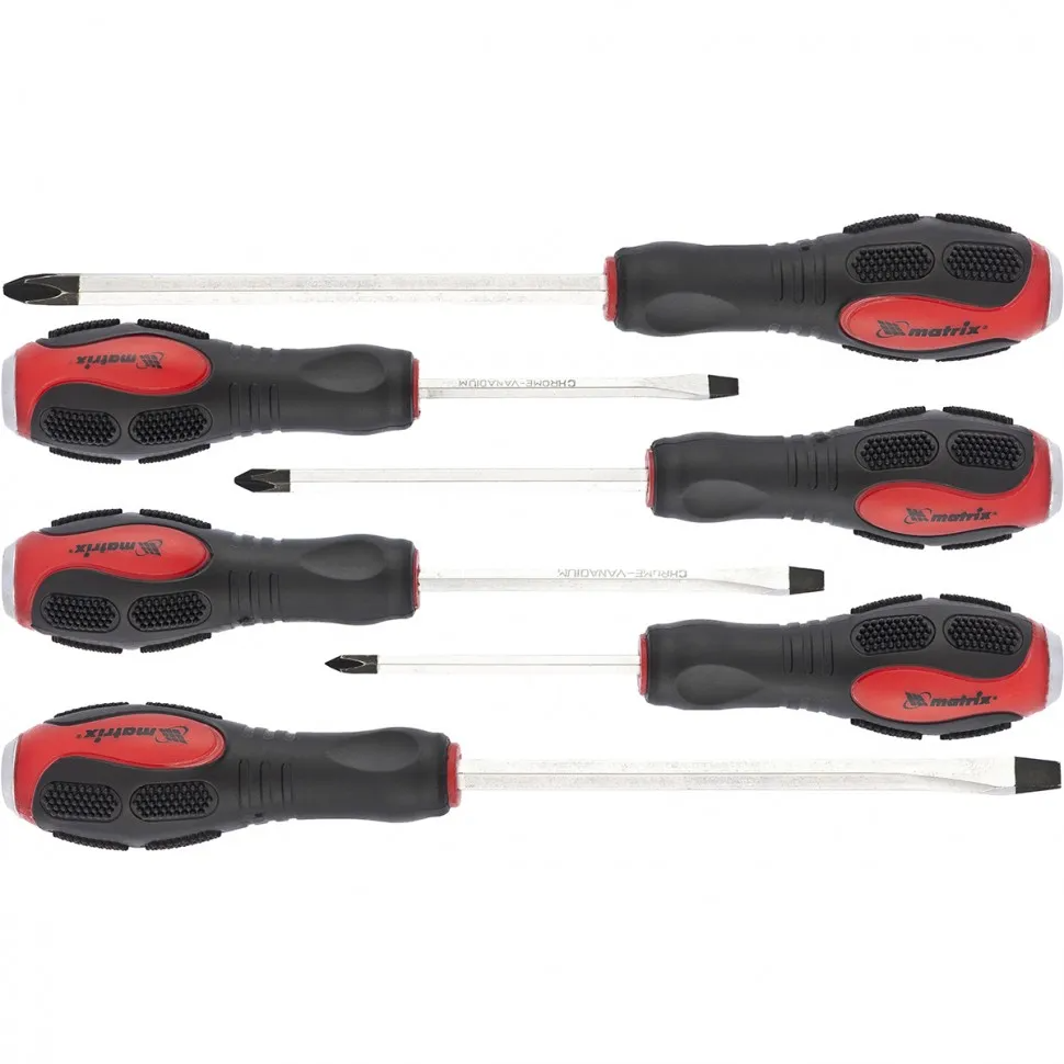 Набор отверток ударных, 6шт., PH + SL, CrV, 2к рукоятка
