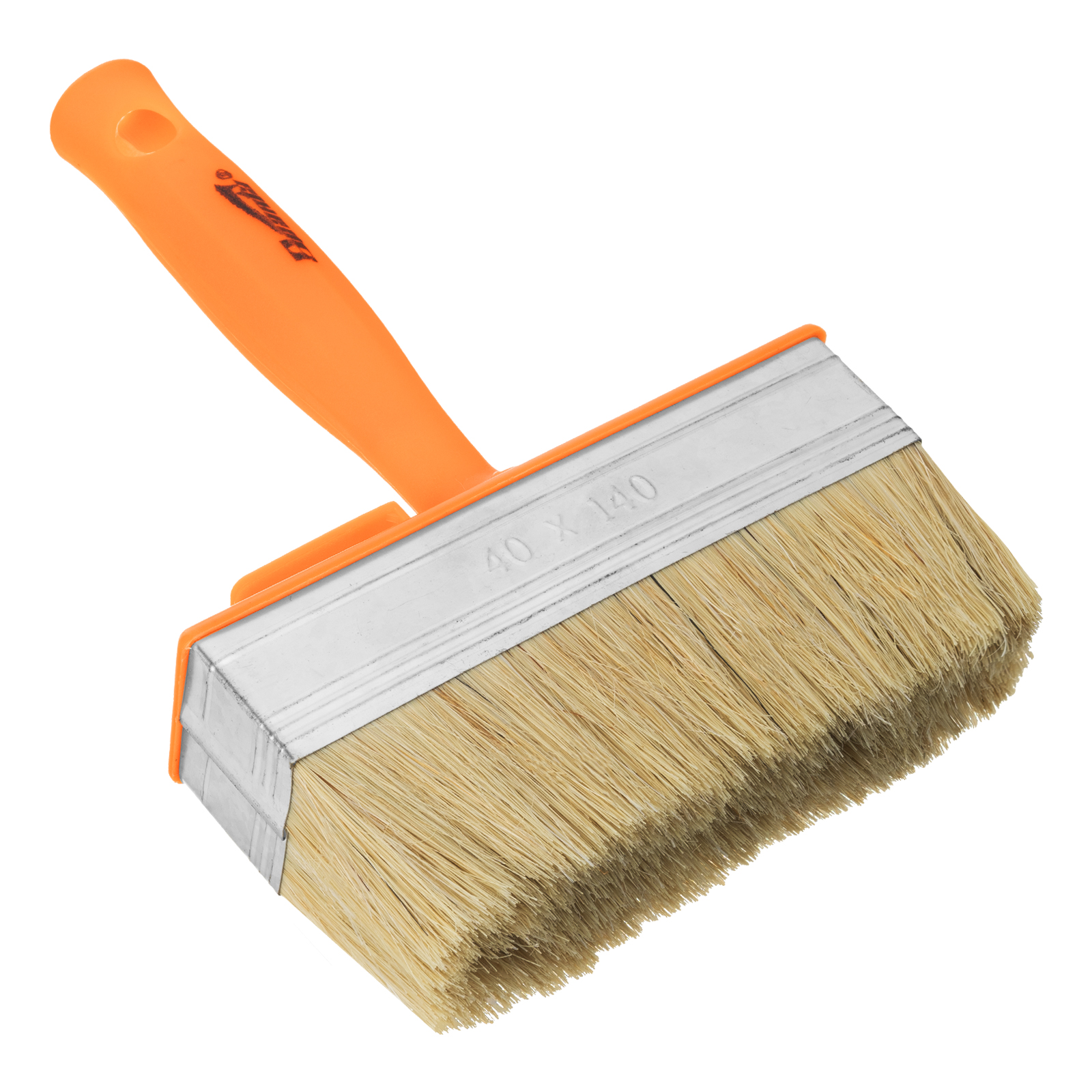 Кисть-ракля, 40х140 мм, натуральная щетина, пластмассовый корпус, пластмассовая ручка