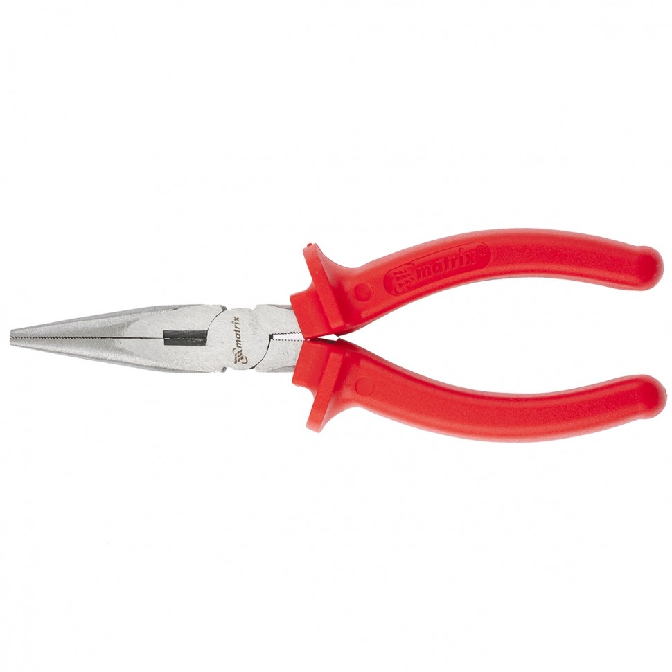 Длинногубцы Econom, 200 мм, прямые шлифованные, пластмассовые рукоятки