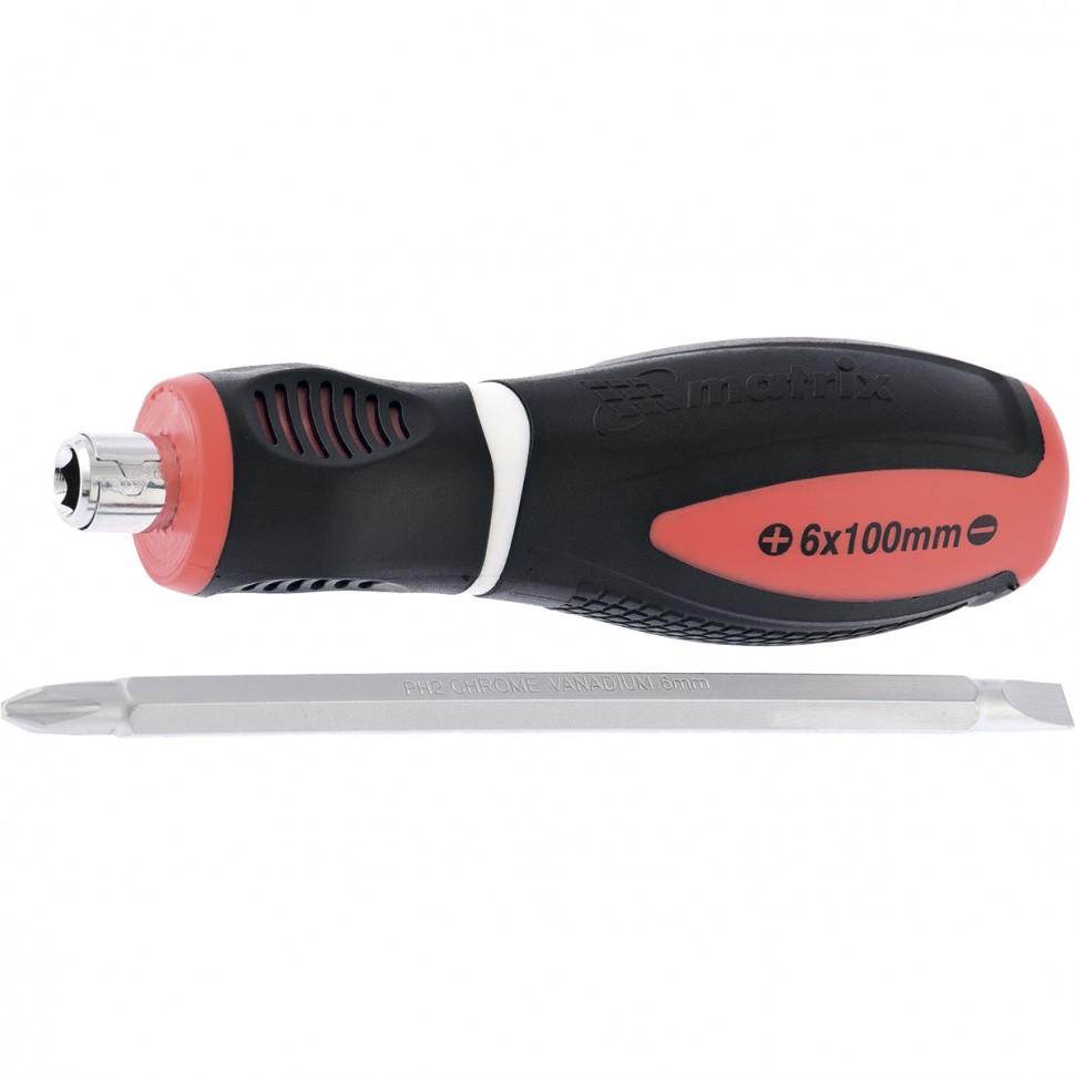 Отвертка комбинированная, SL6,0 / PH2, CrMo, 3к рукоятка