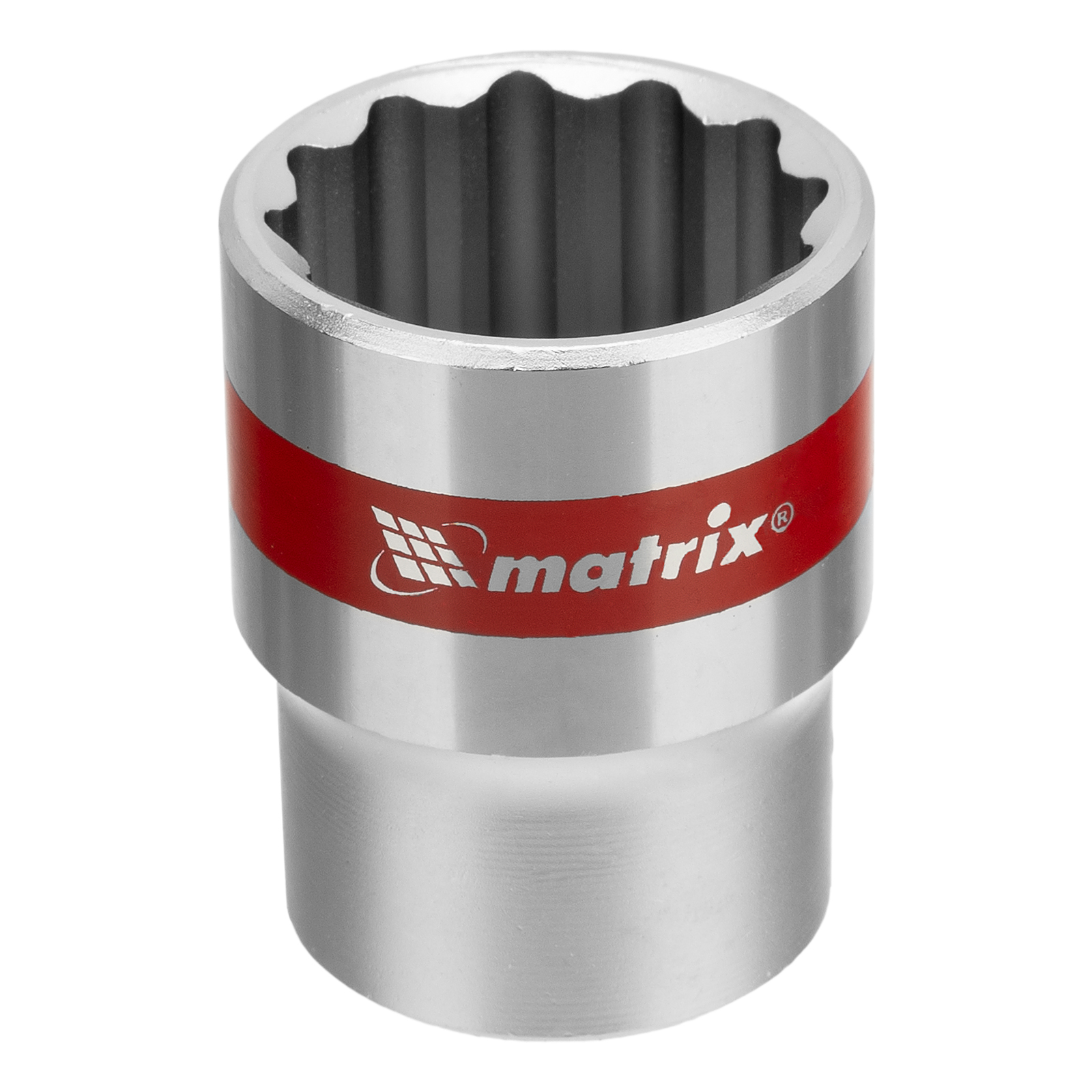 Головка торцевая, 22 мм, 12-гранная, CrV, под квадрат 1/2', хромированная