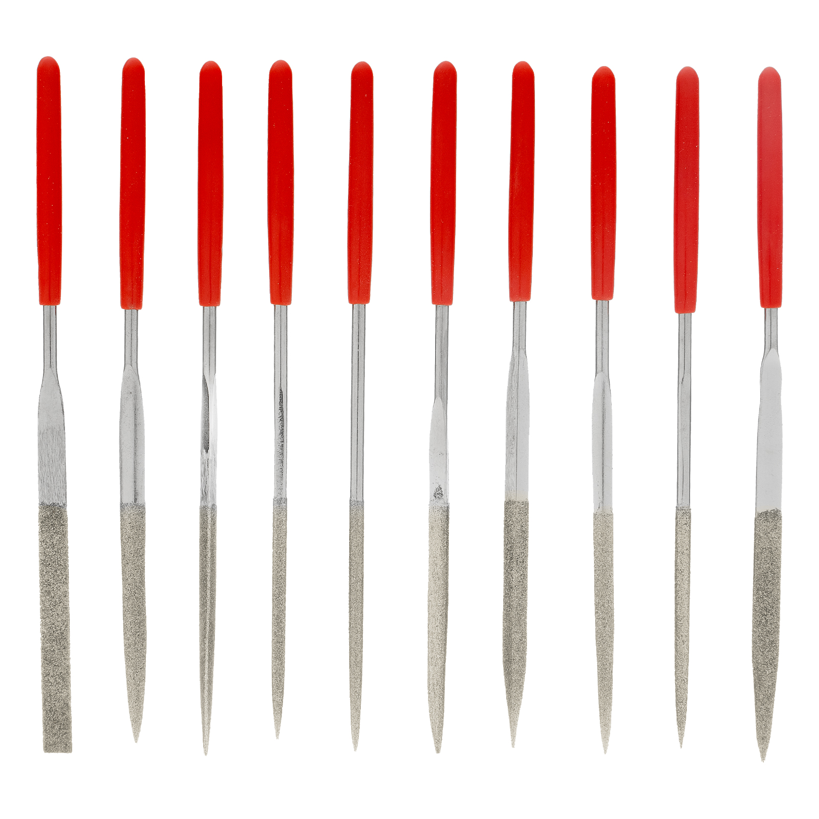 Набор надфилей алмазных, 140x50x3 мм, 10 шт.
