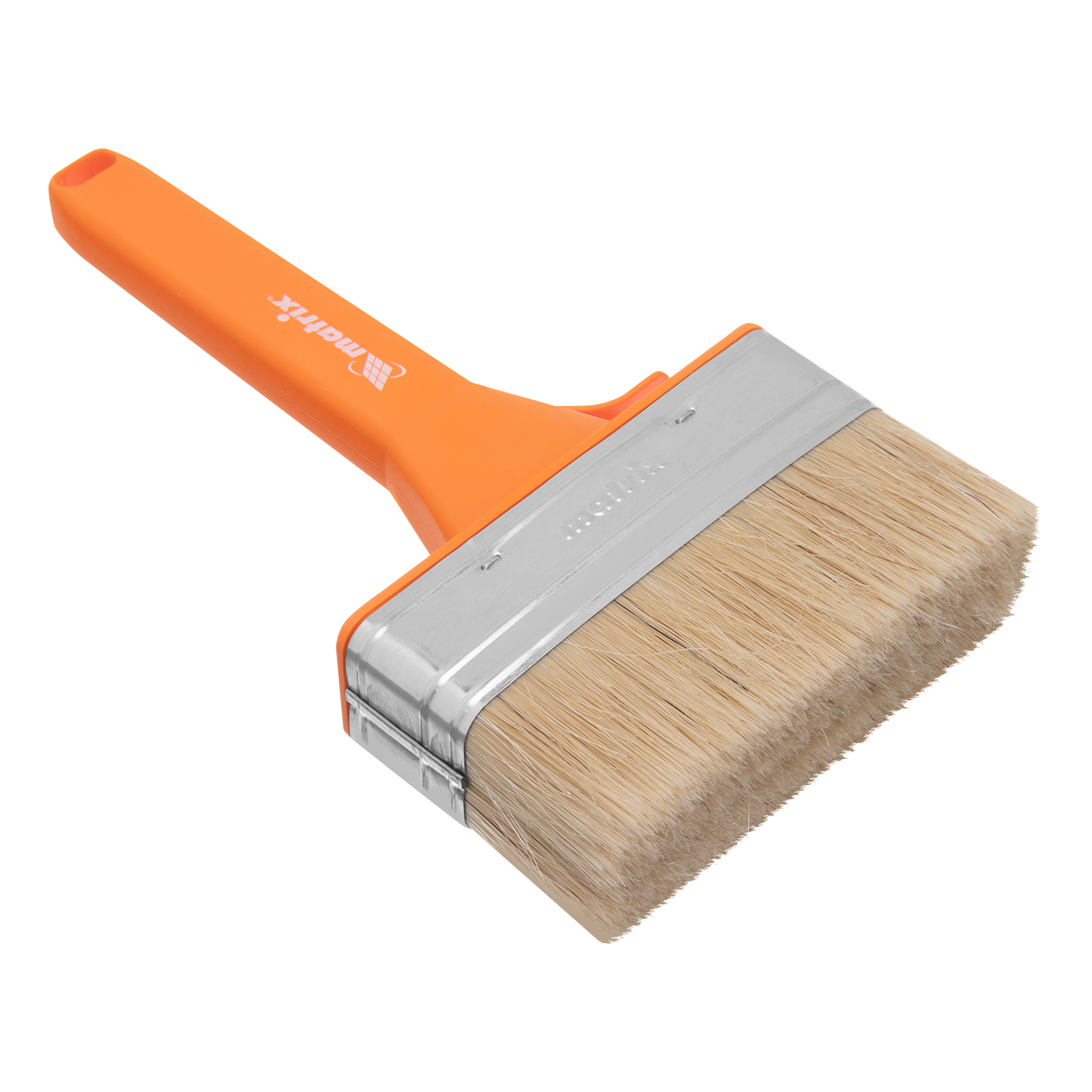 Кисть плоская для фасадных работ, 120х35 мм, натуральная щетина, пластиковая рукоятка