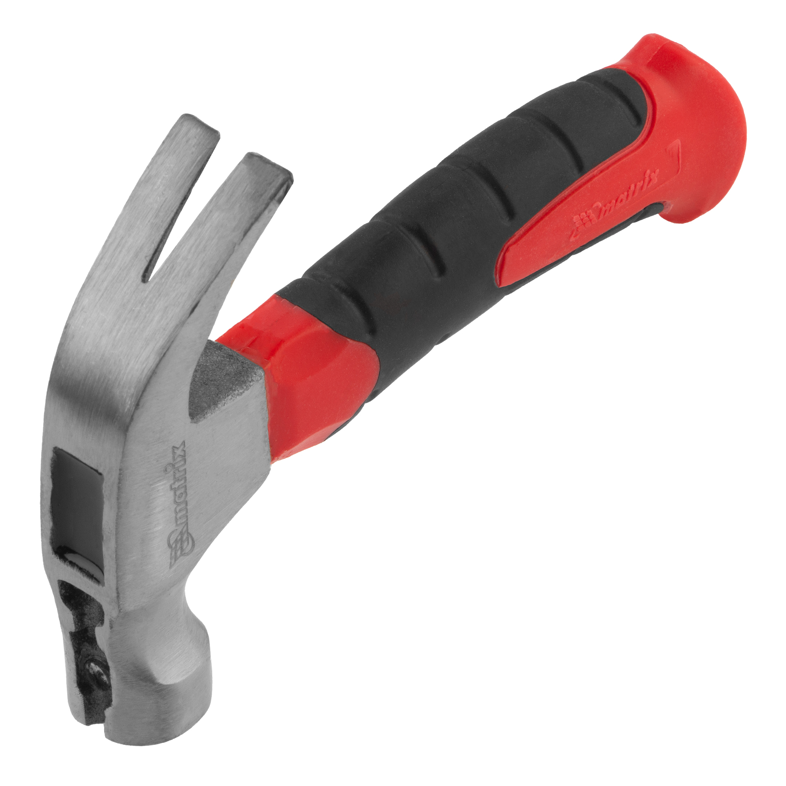 Молоток-гвоздодер мини, боек с магнитом, фибергласовая двухкомпонентная рукоятка, 250г