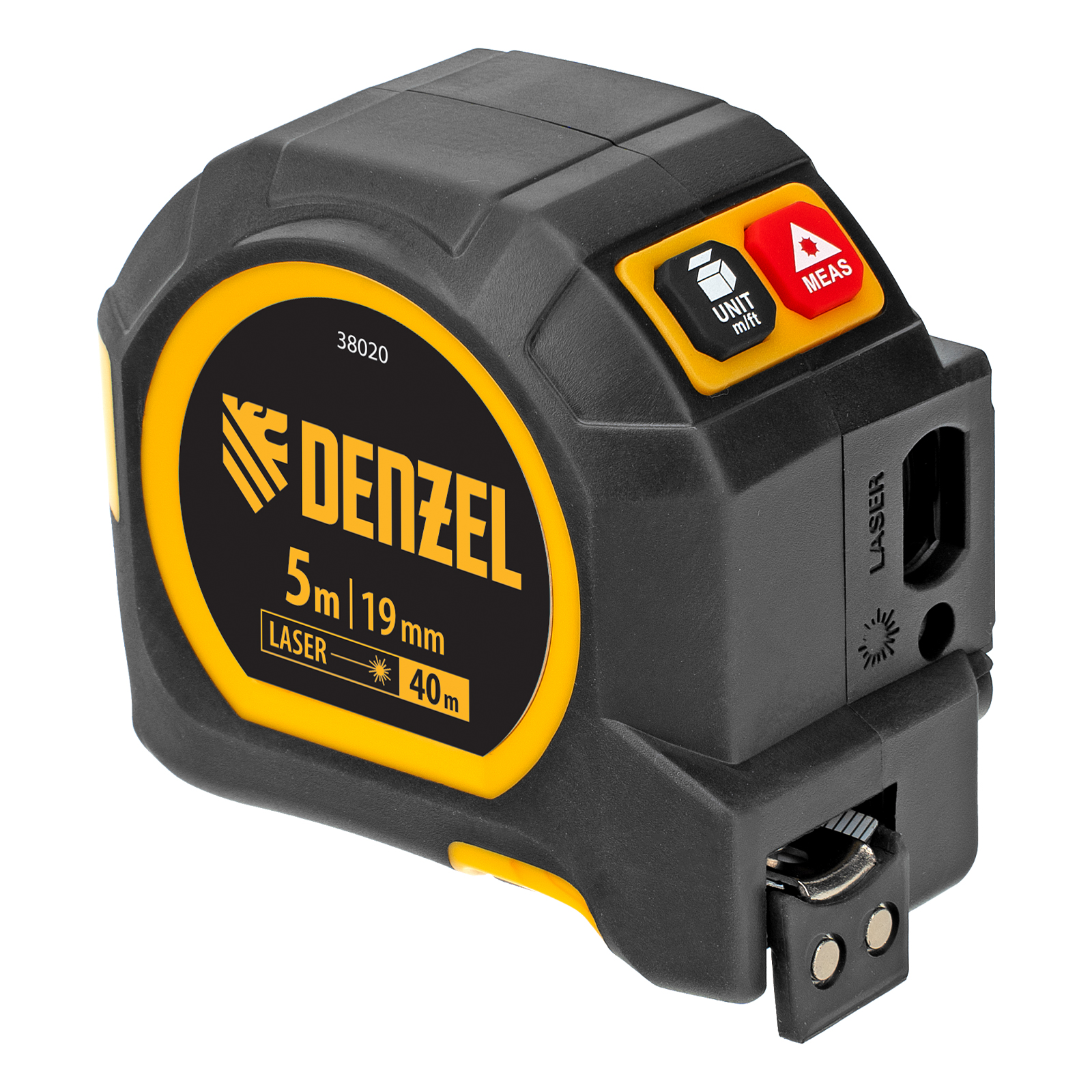 Лазерный дальномер с рулеткой LT-40, 5м x 19 мм, дальномер 40м, автомат. фиксация