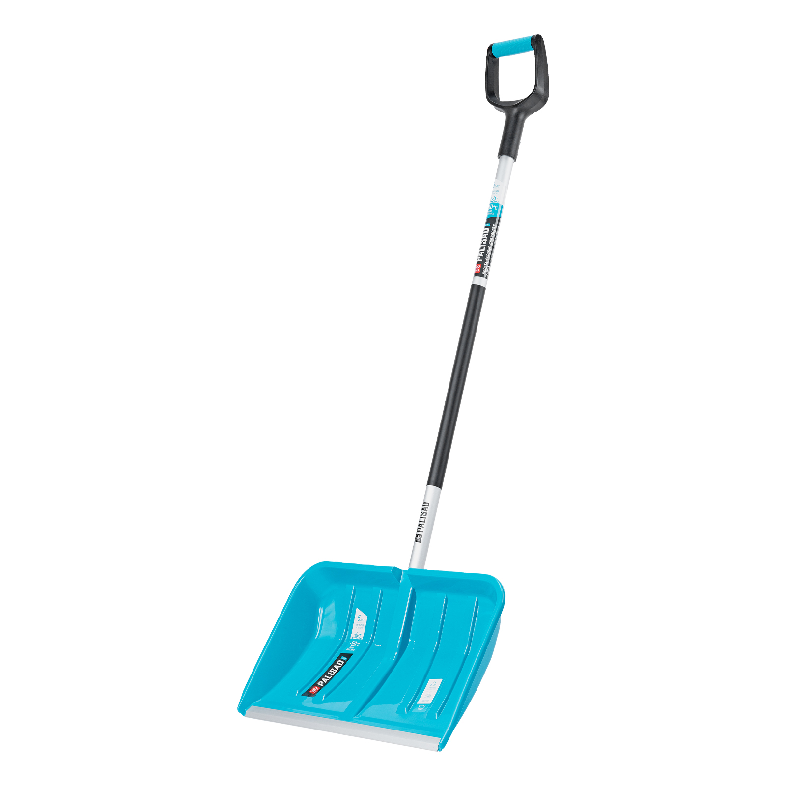 Лопата-скрепер для уборки снега,полипропилен,550х340х1450 мм,алюминиевый черенок,ПВХ, LUXE