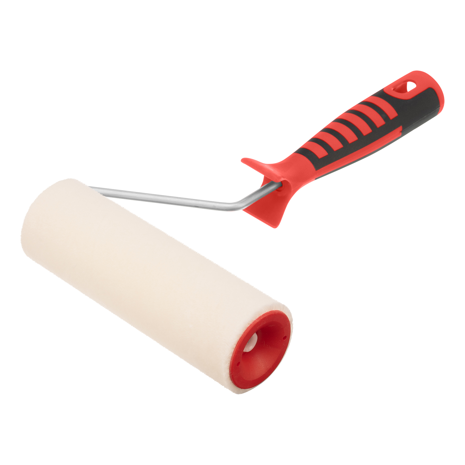 Валик в сборе ВЕЛЮР с двухкомп-ой ручкой, 180 мм, ворс 4 мм, D 48 мм, D ручки 6 мм