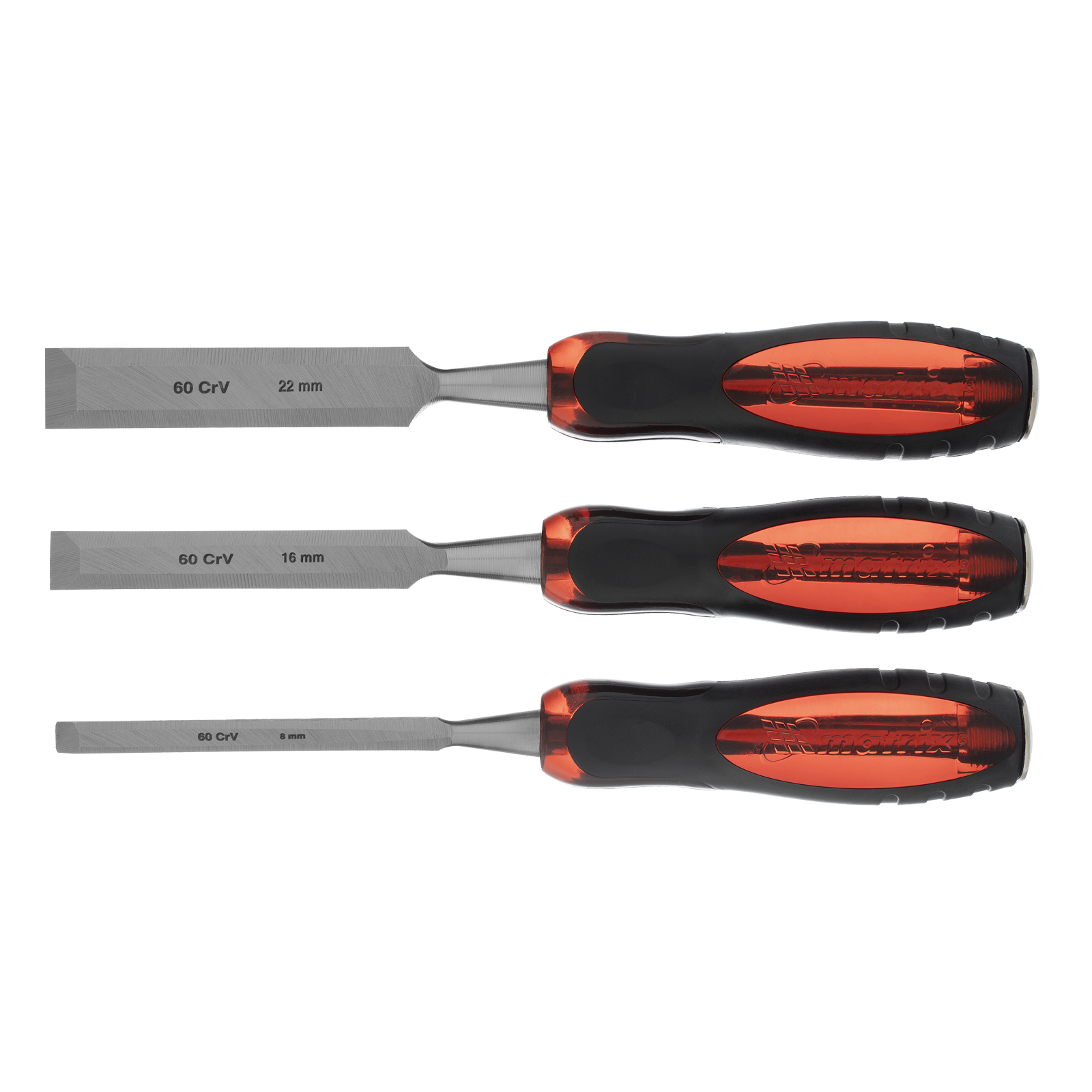 Набор долот-стамесок'Тигровый глаз' плоских, 3 штуки, 8-16-22 мм