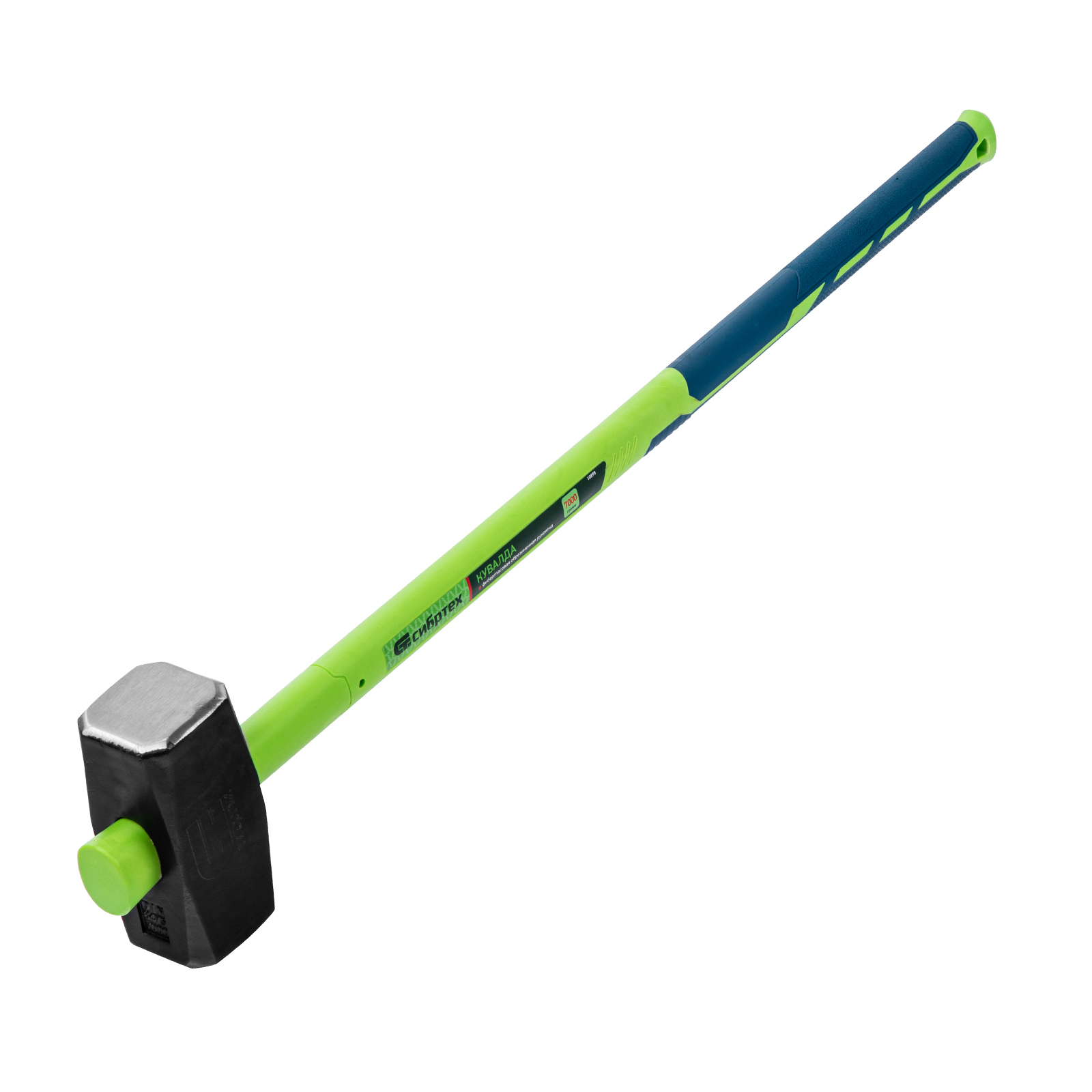 Кувалда, 7000 г, фибергласовая обрезиненная рукоятка