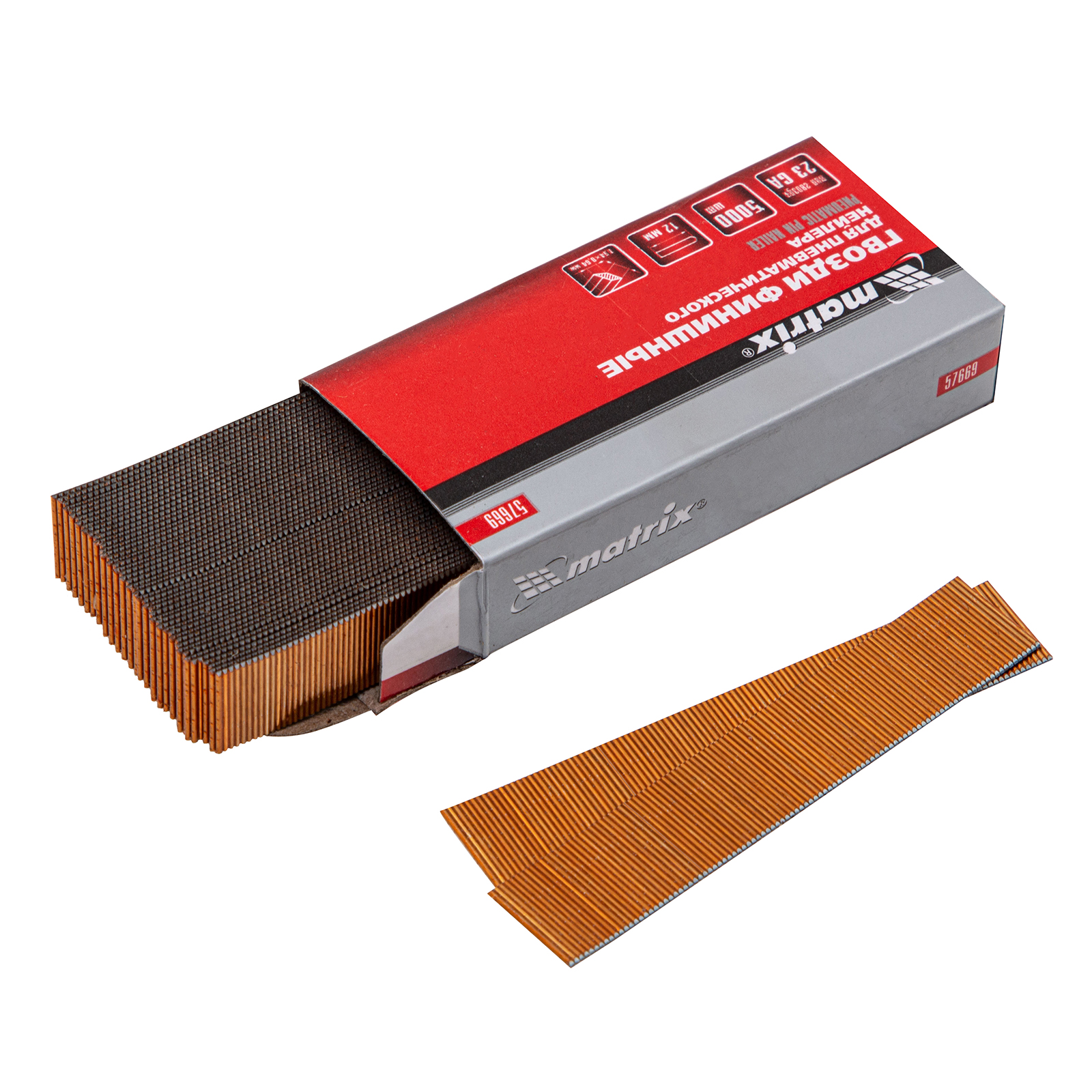 Гвозди финишные (шпильки) 23GA для пн. нейлера финишного диам. 0,64 мм длина -12 мм,5000 шт