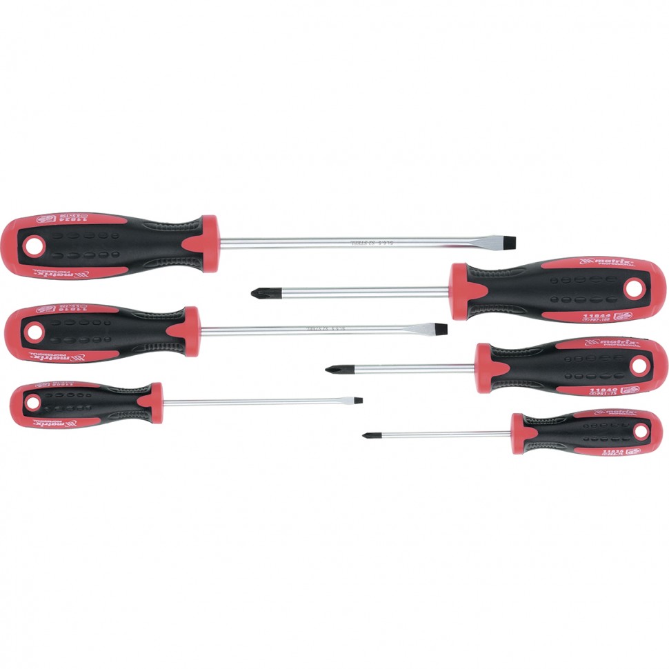 Набор отверток, 6 шт., PH + SL, S2, 2к рукоятка